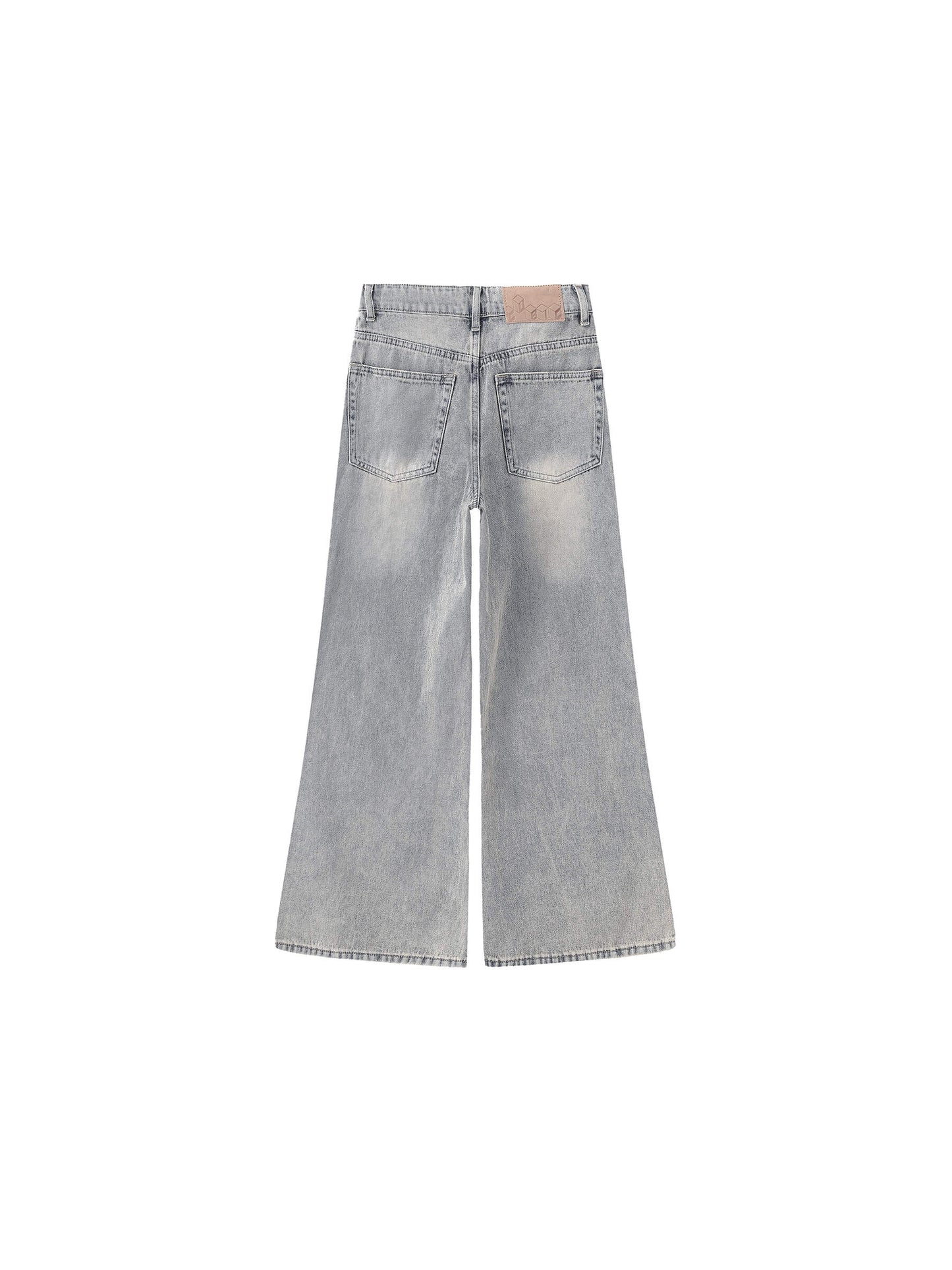 Wide Leg Curved Panel Jeans