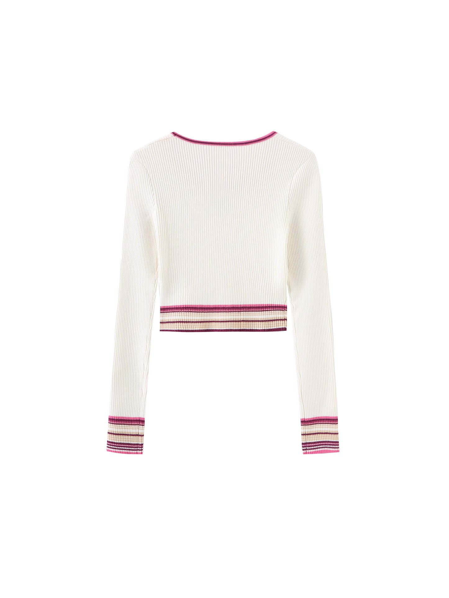 Boat Neck Long Sleeve Knit Top
