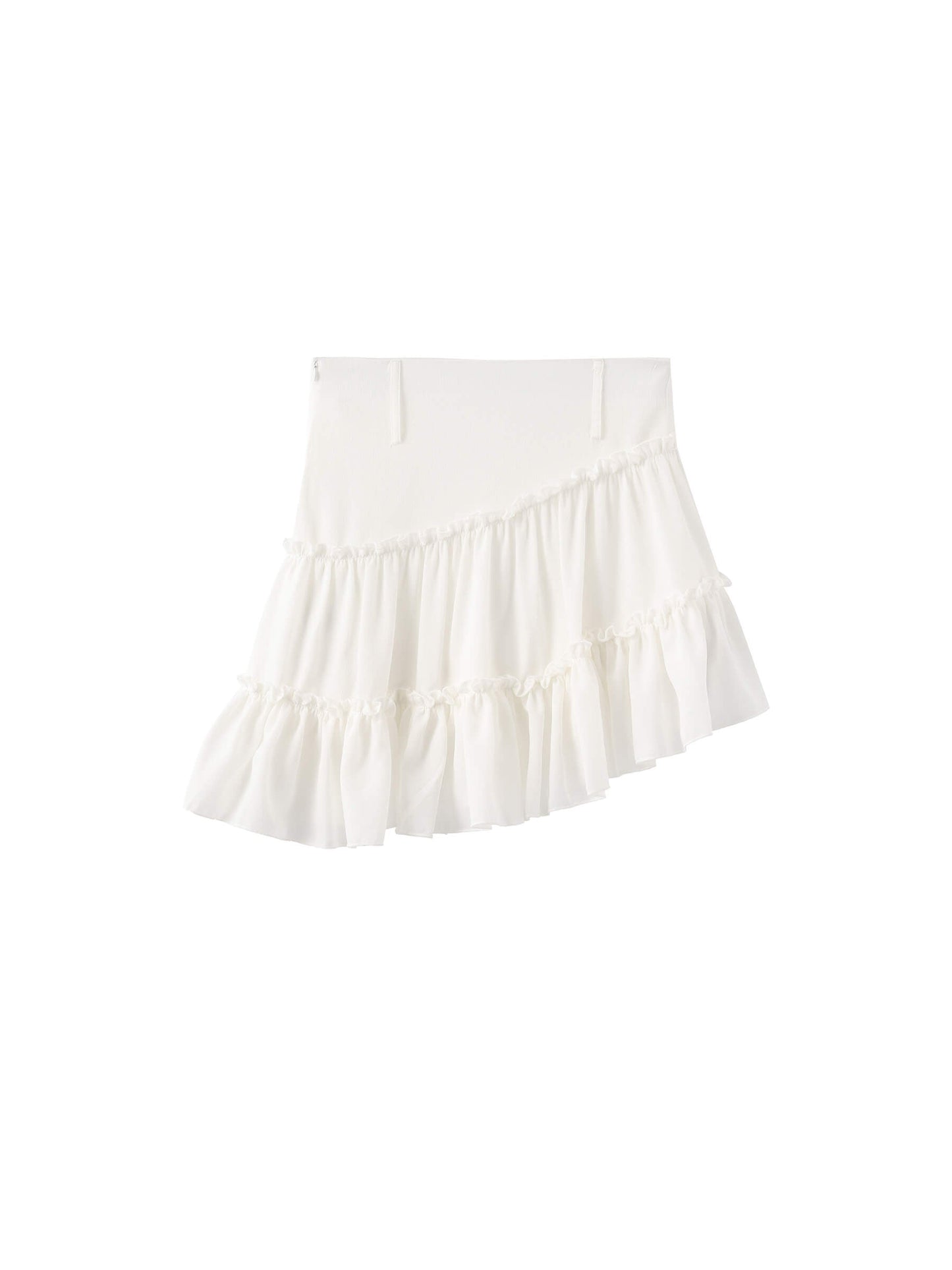 Asymmetrical Ruffled Mini Skirt