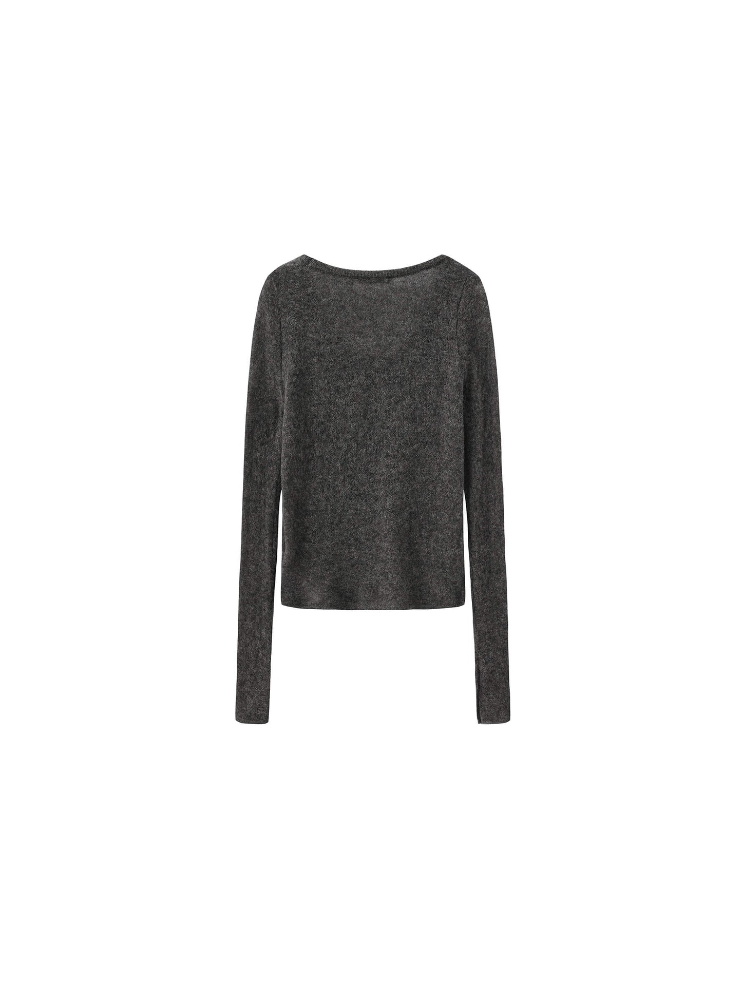 Crew Neck Slim-Fit Knitted Top