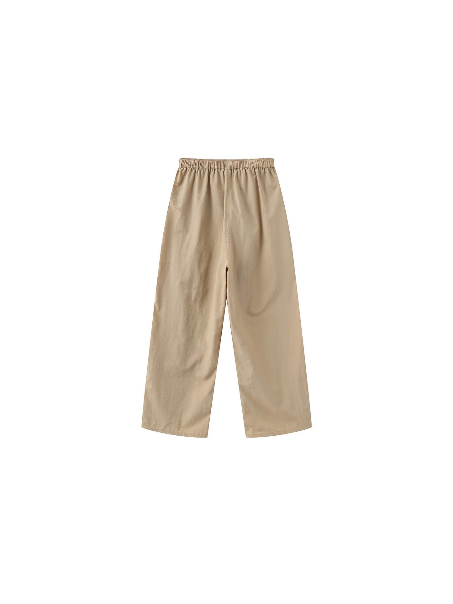 Loose-Fit Elastic Waist Tapered Trousers