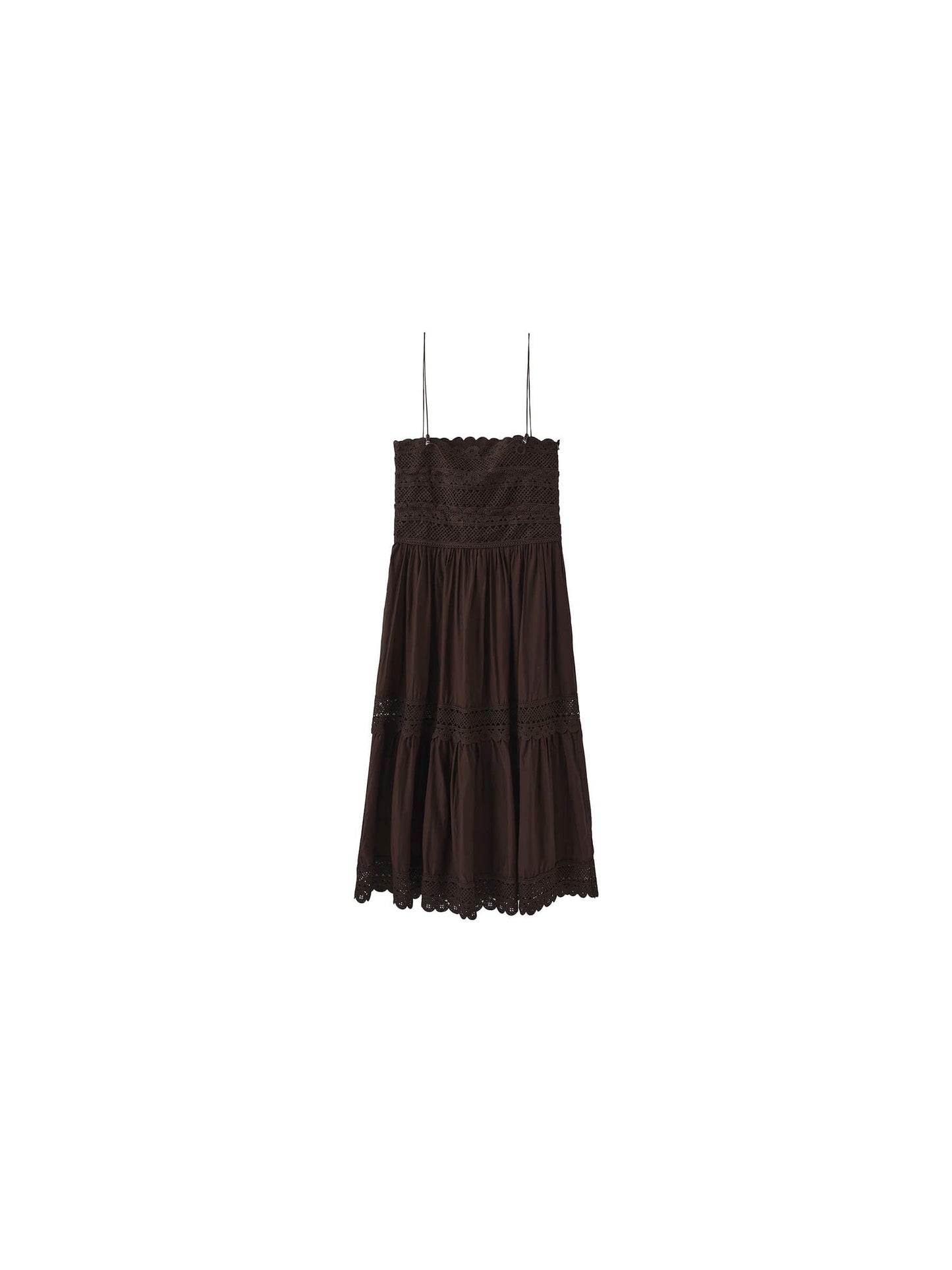 Crochet Lace Panelled Maxi Cami Dress
