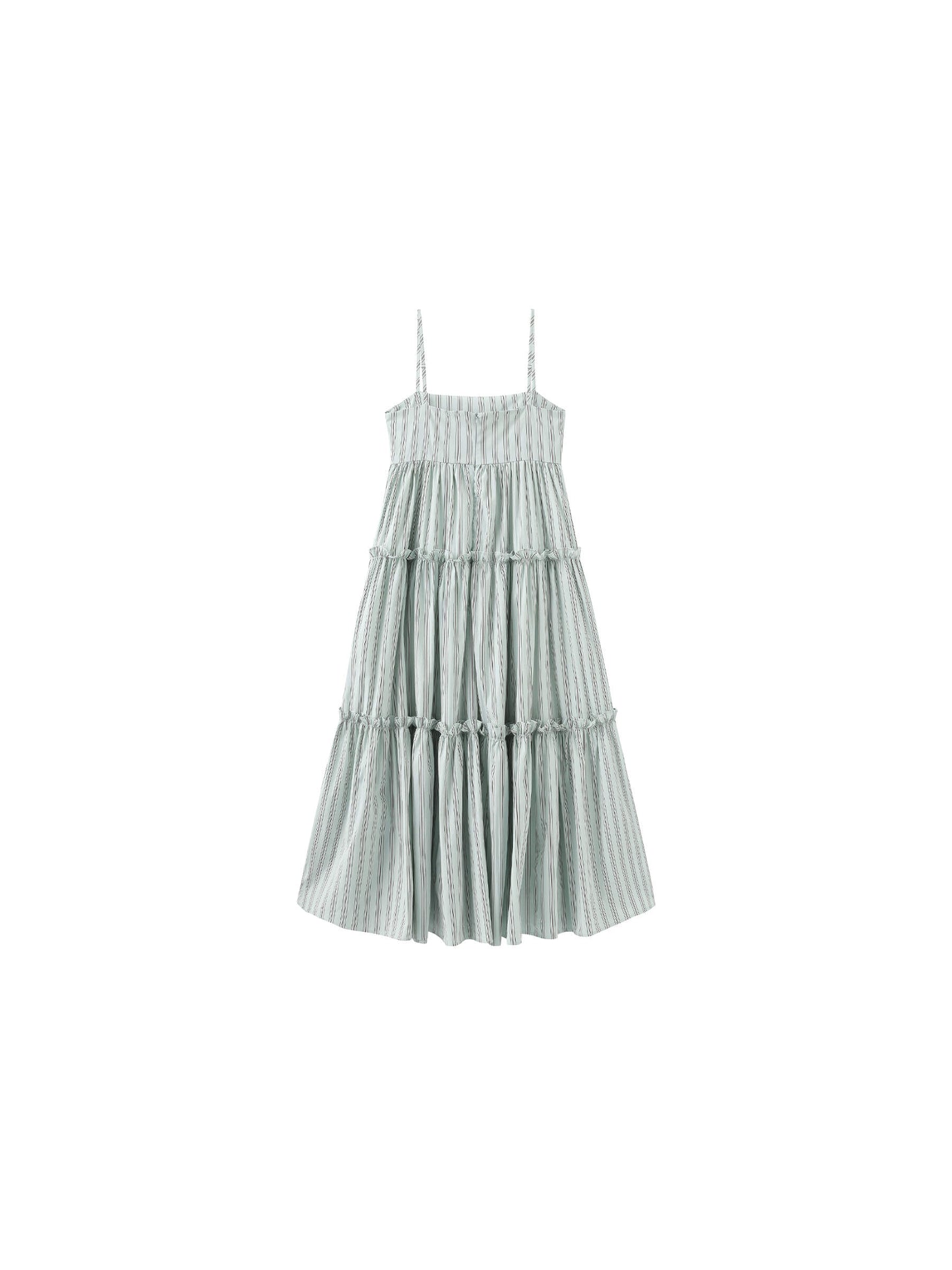 Strap Striped Cake Dress