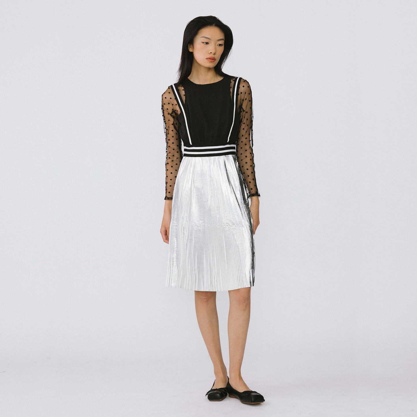Lace and Metallic Dress