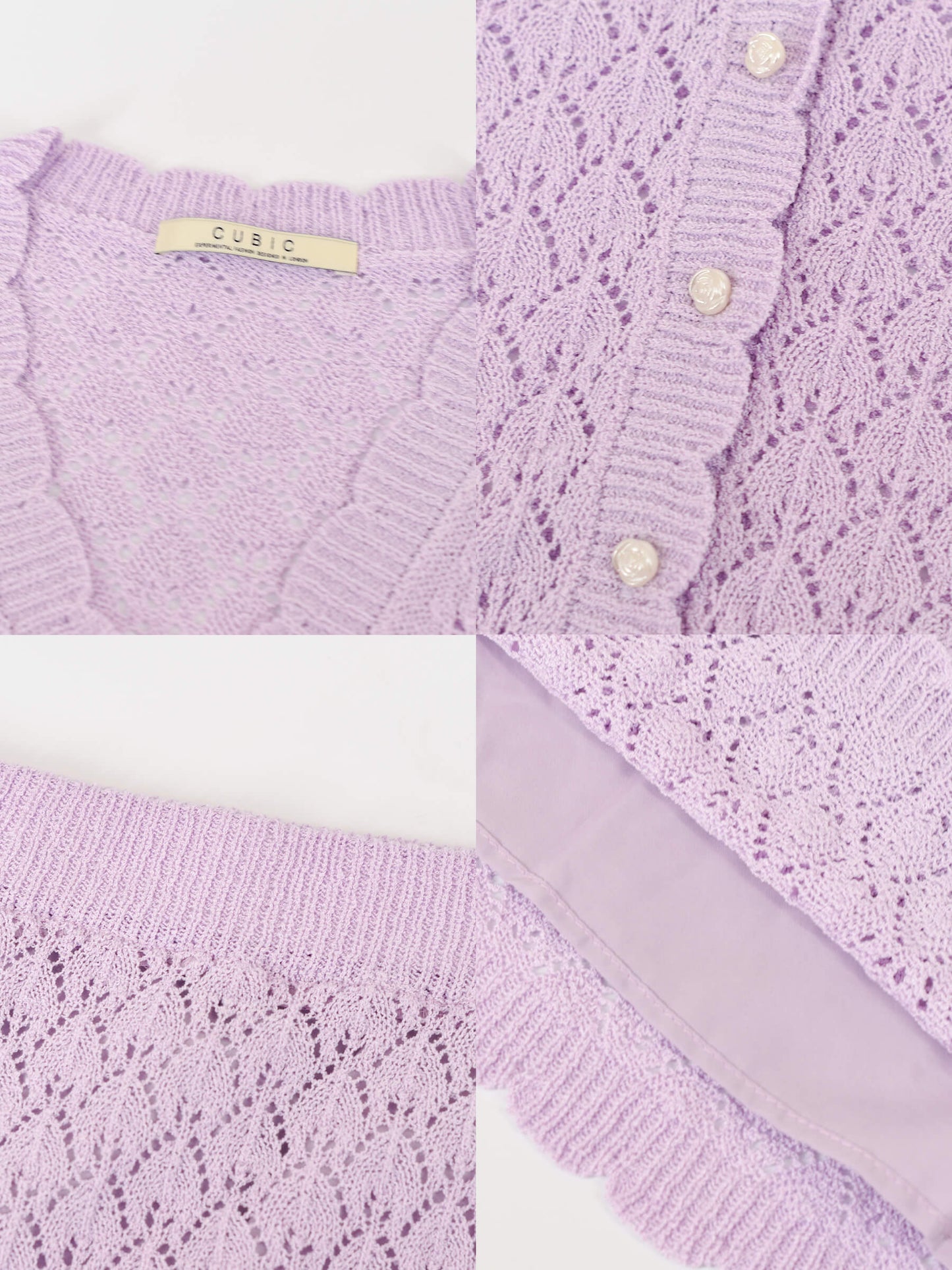 Thin Lace Knit Cardigan and Mini Skirt Set