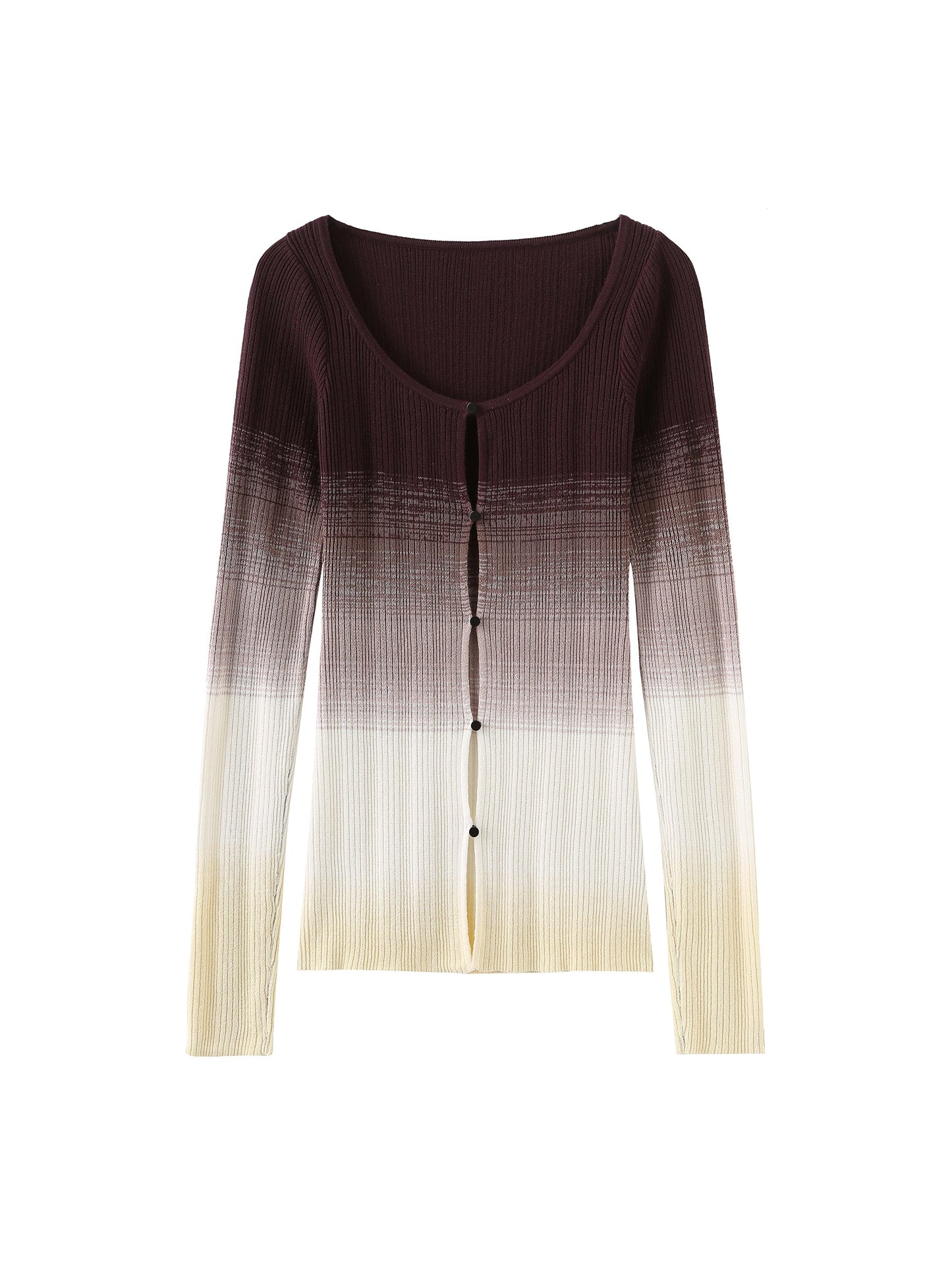 Gradient Coloured Thin Cardigan