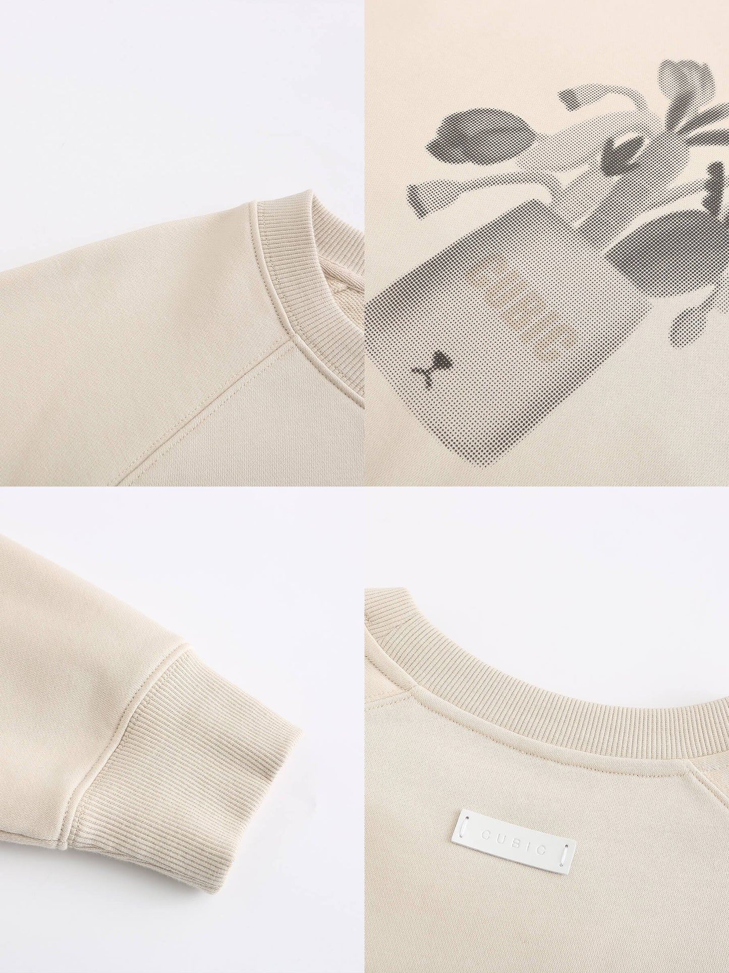 Round Neck Printed Sweatshirt