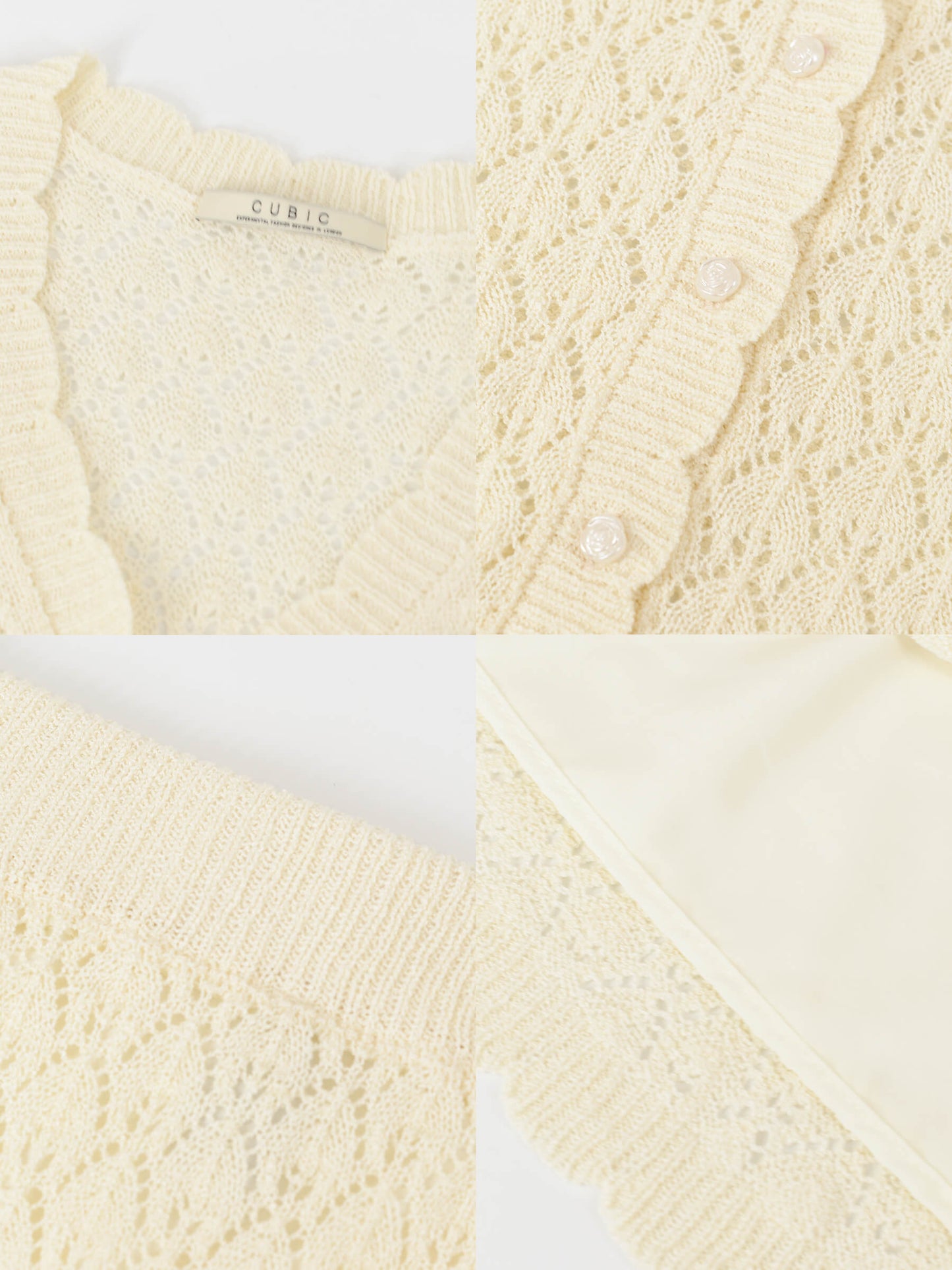 Thin Lace Knit Cardigan and Mini Skirt Set