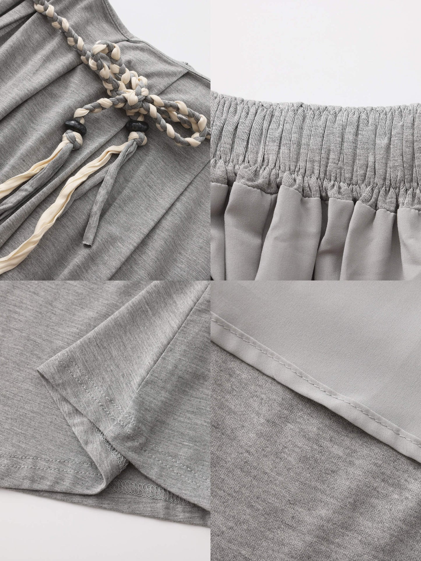 Pleated Hand-Braided High-Stretch Maxi Skirt