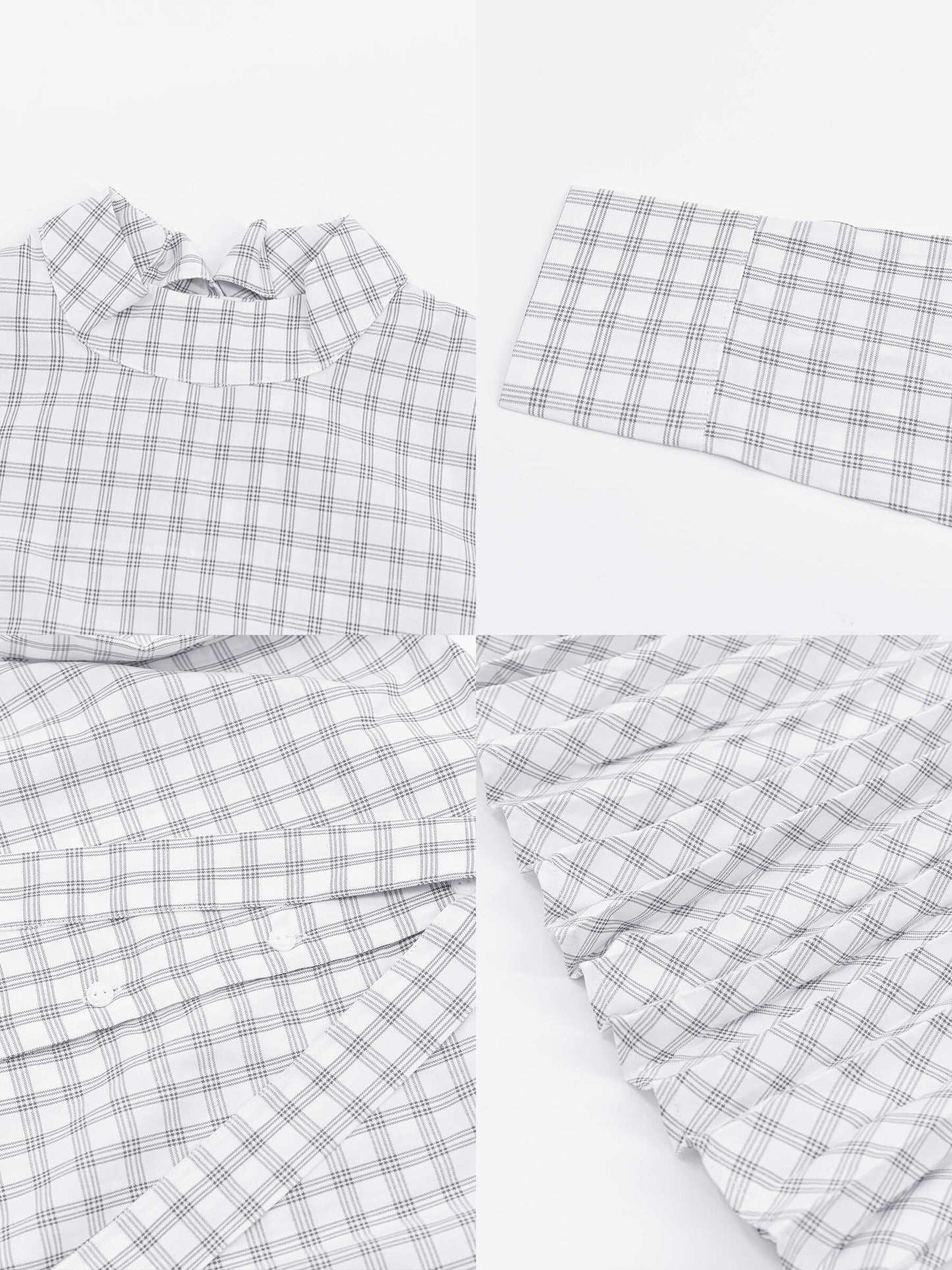 Tartan Neck Tie A-line Dress