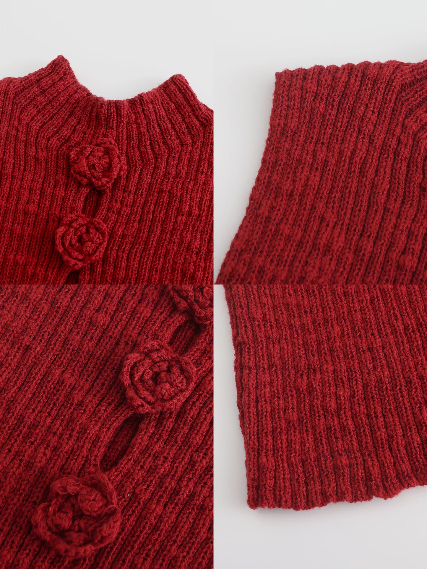 Flower 3D Sleeveless Knit Top