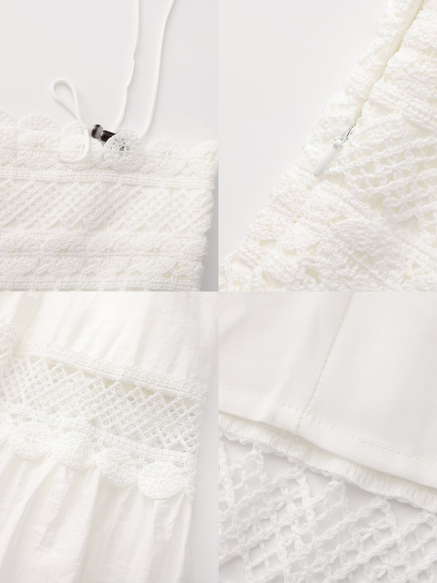 Crochet Lace Panelled Maxi Cami Dress