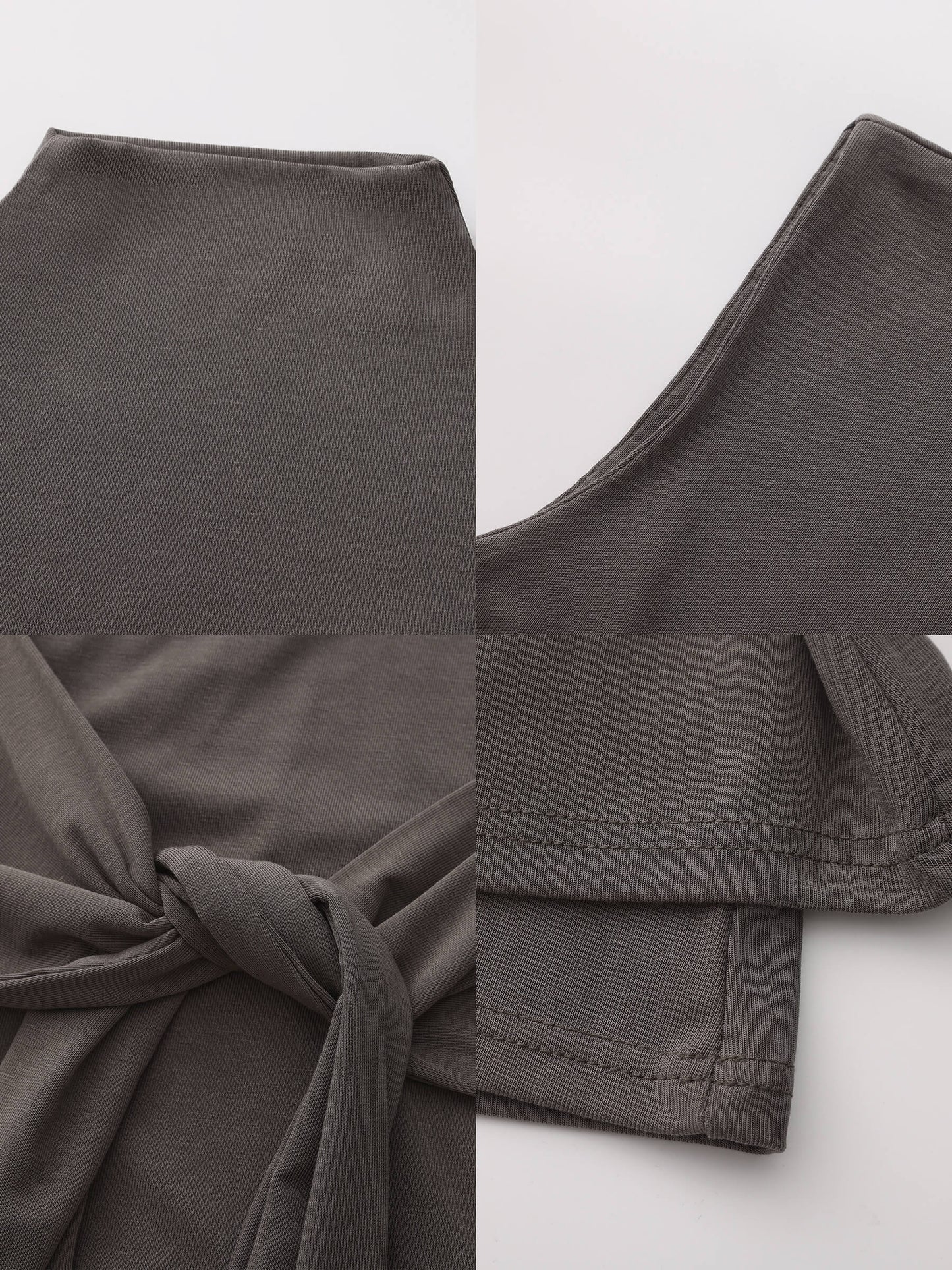 Tie-Detail Sleeveless Mock Neck Top