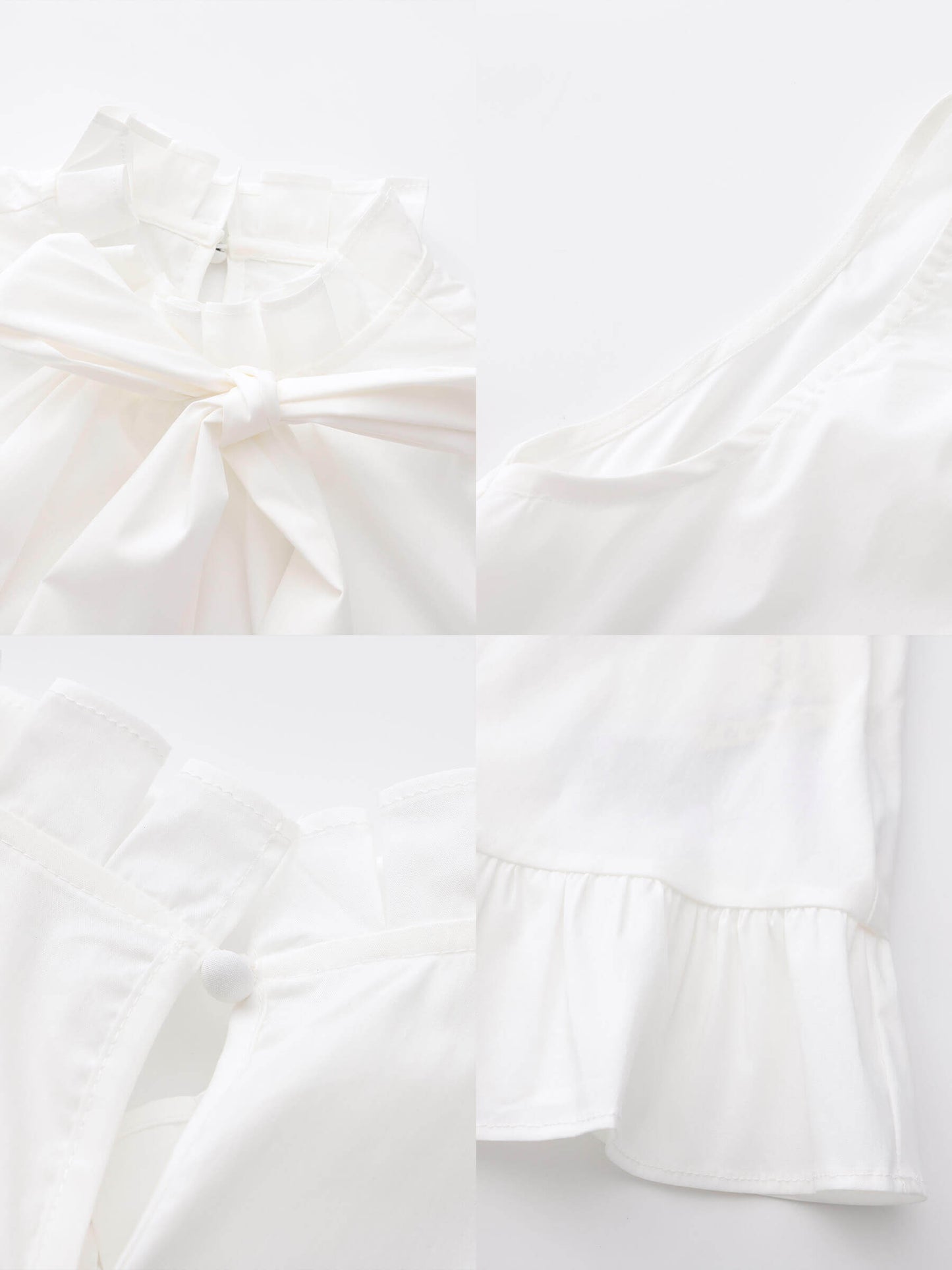Ruffle Stand Collar Tie A-line Tank Top