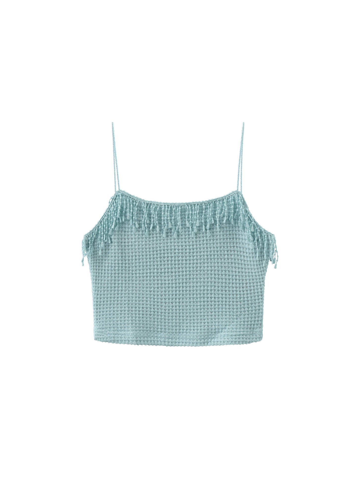Cropped Tassel Trimmed Cami Top