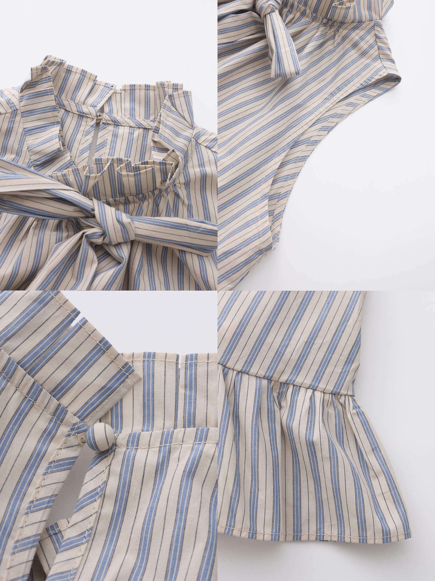 Ruffle Stand Collar Tie A-line Tank Top