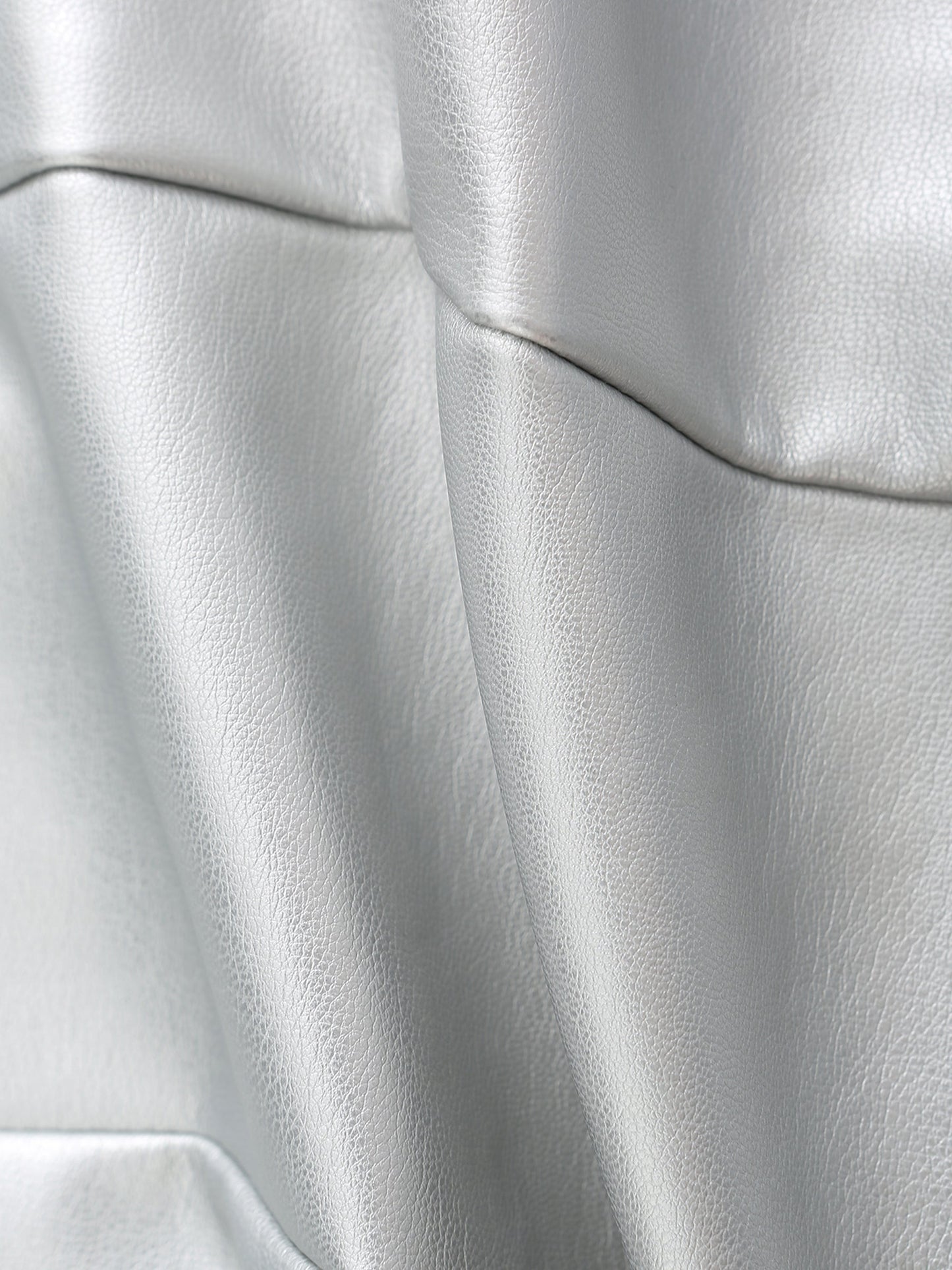 Pleated Faux Leather Skirt