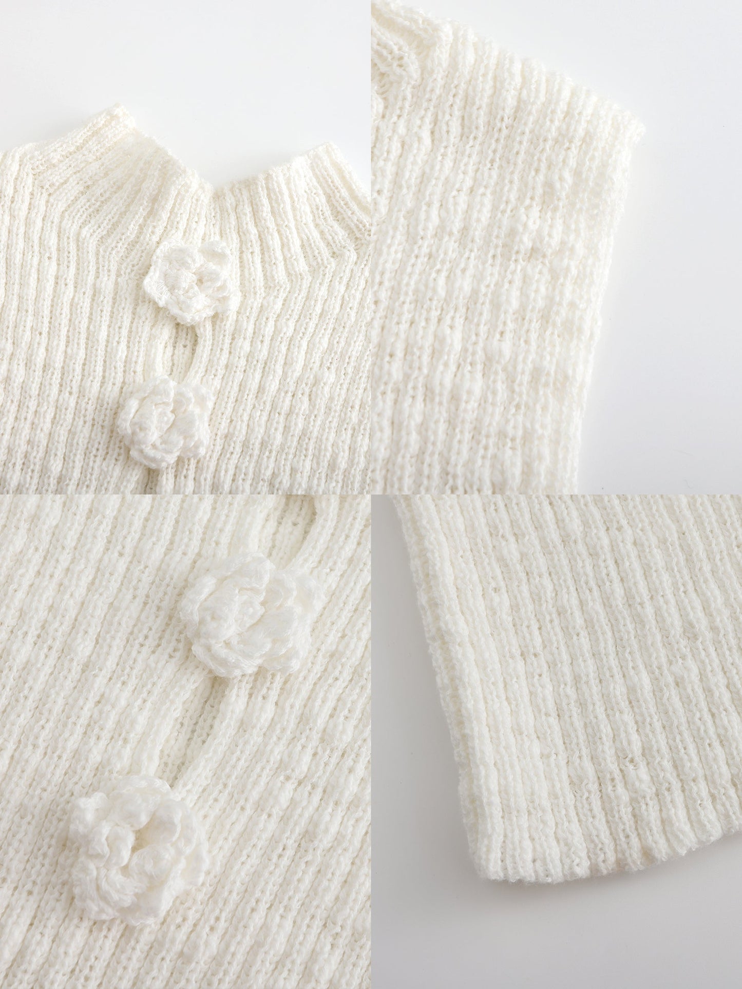 Flower 3D Sleeveless Knit Top