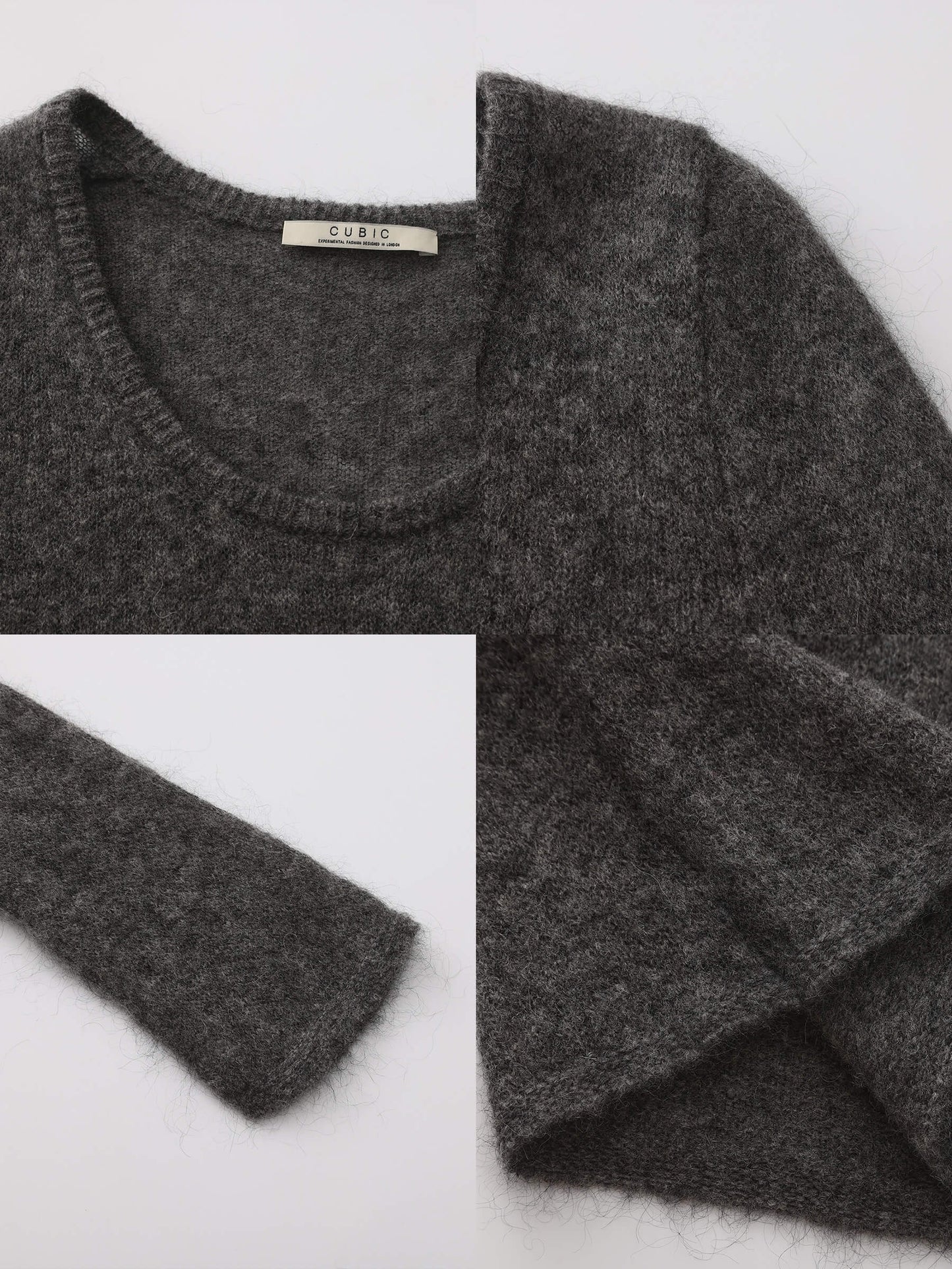 Crew Neck Slim-Fit Knitted Top