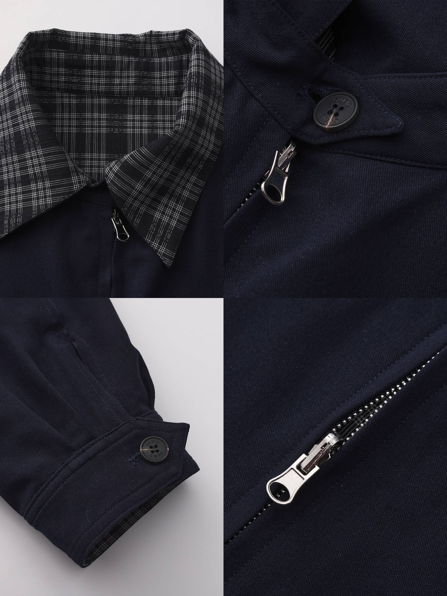 Reversible Jacket with Color-Block Collar