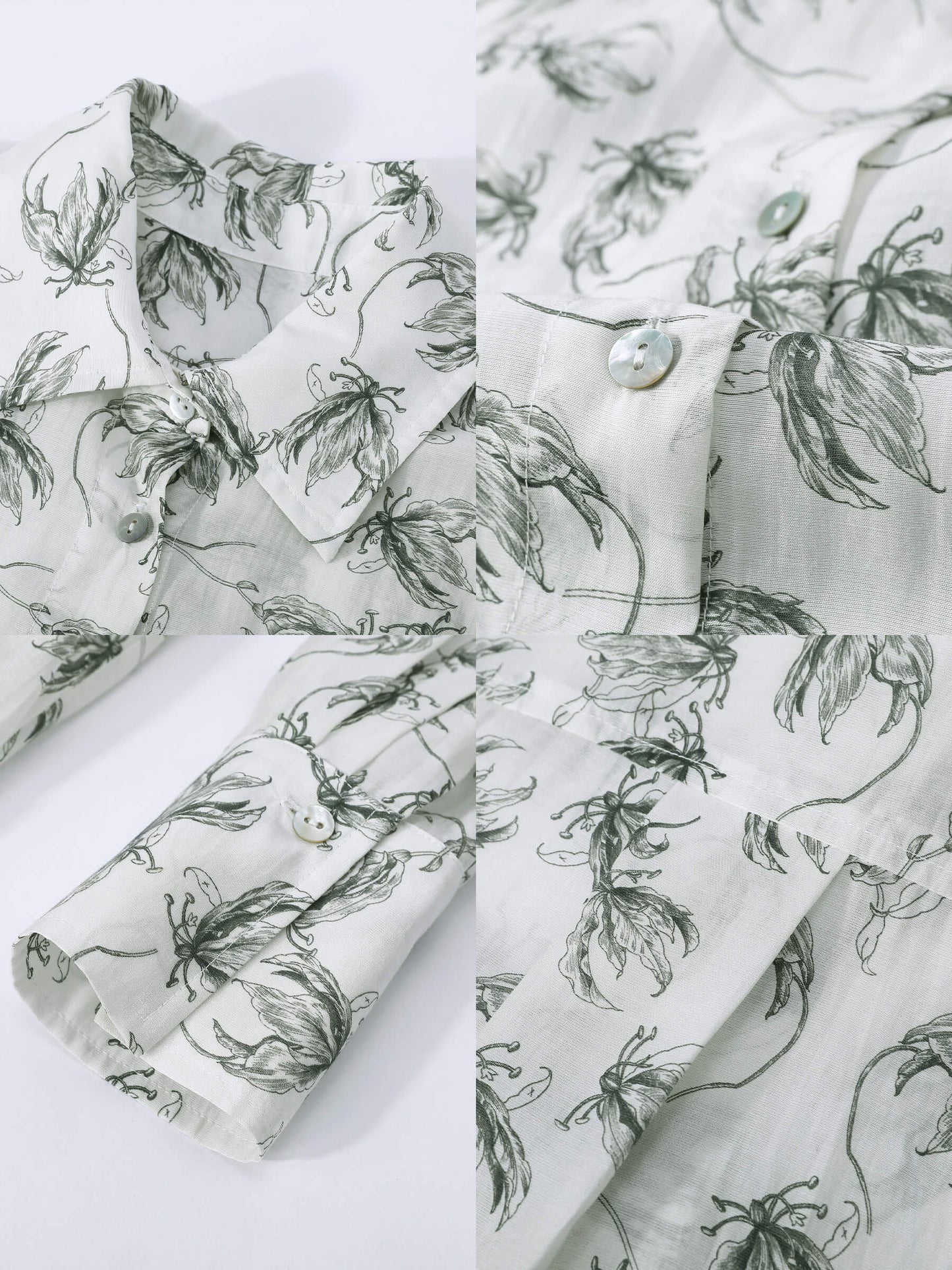 Loose Printed Sheer Shirt