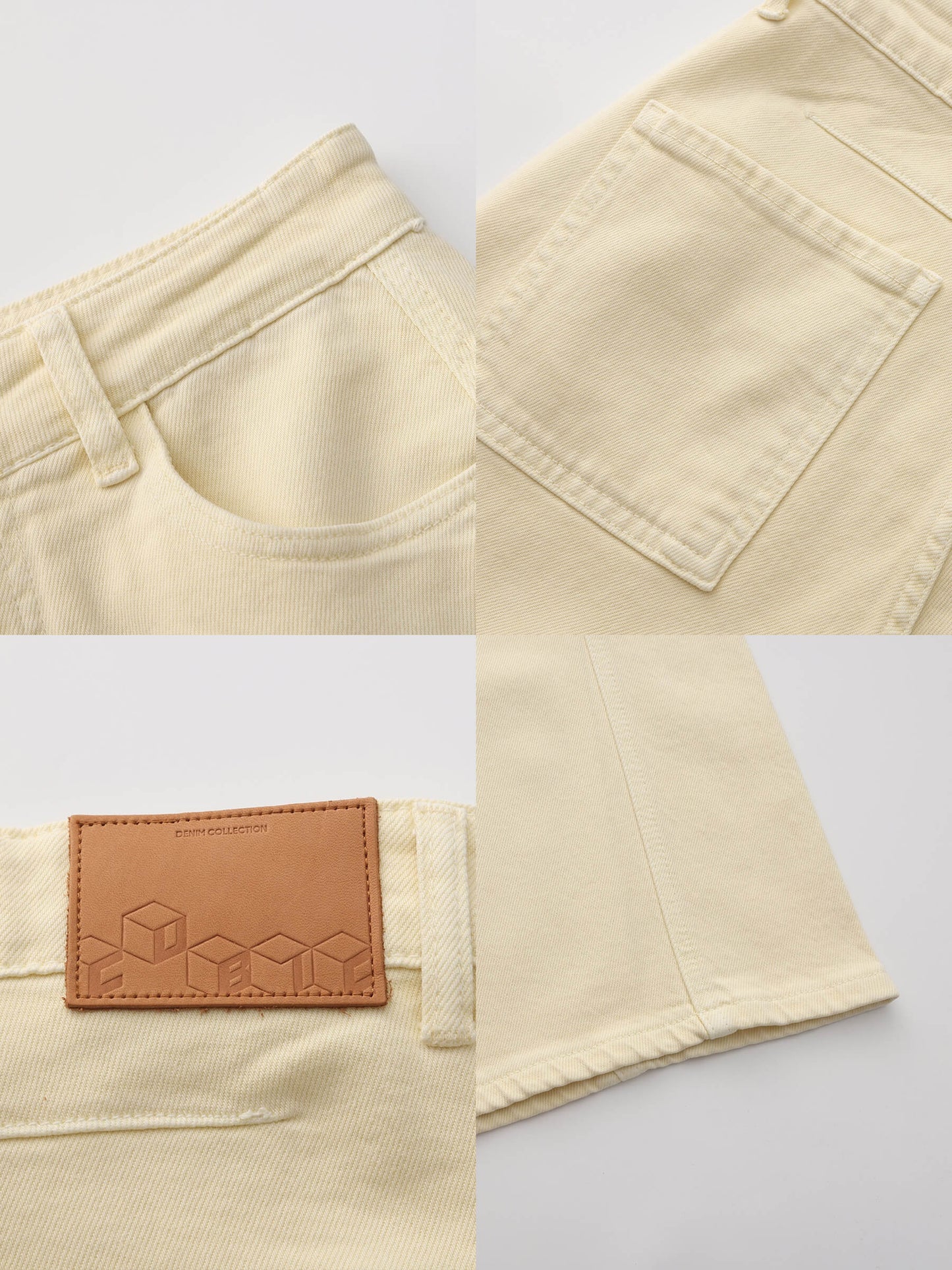 High-Waisted Wide-Leg Straight Jeans