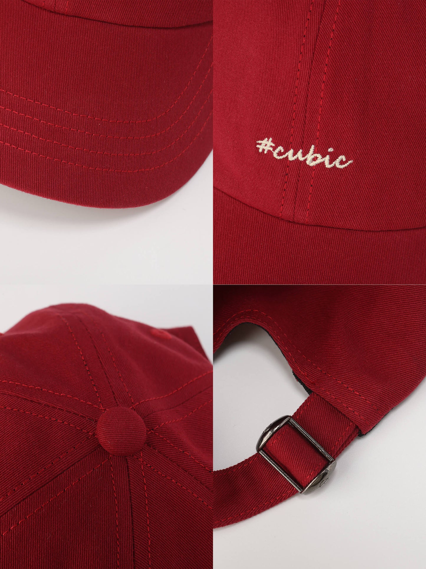 CUBIC Embroidered Solid Color Baseball Cap