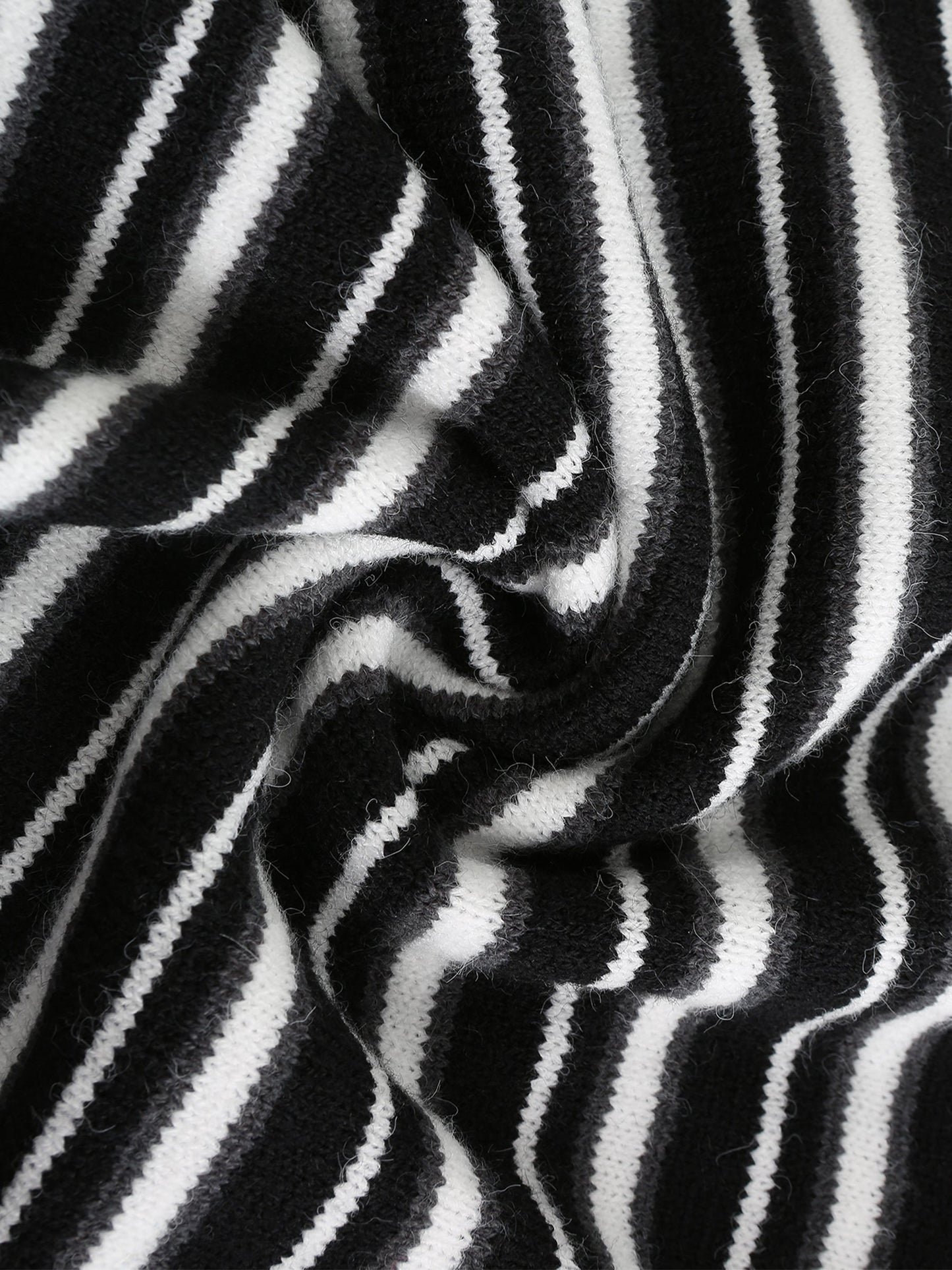 Striped Hood Knit Cardigan