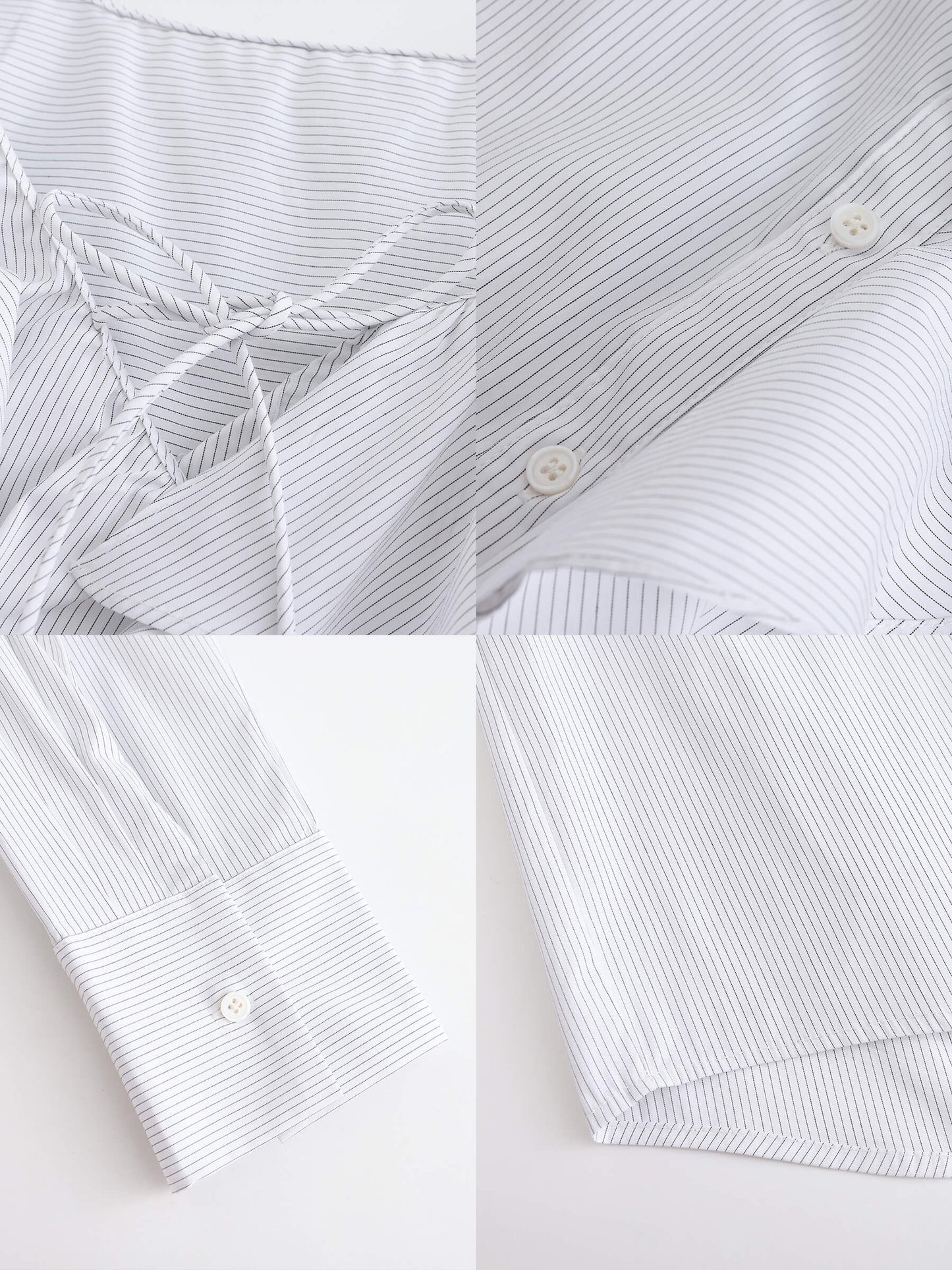 Ruffle Collar Striped Shirt