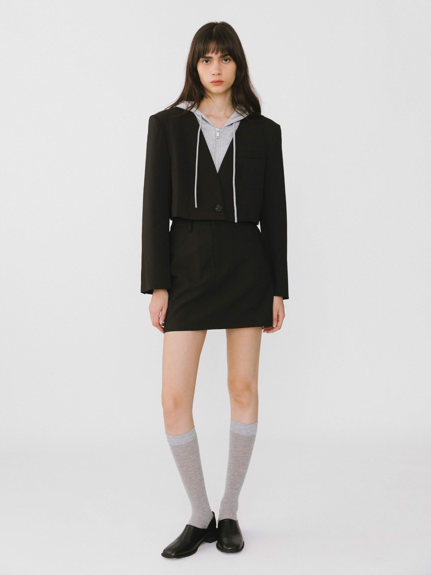 Heart Patch Tailored Mini Skirt
