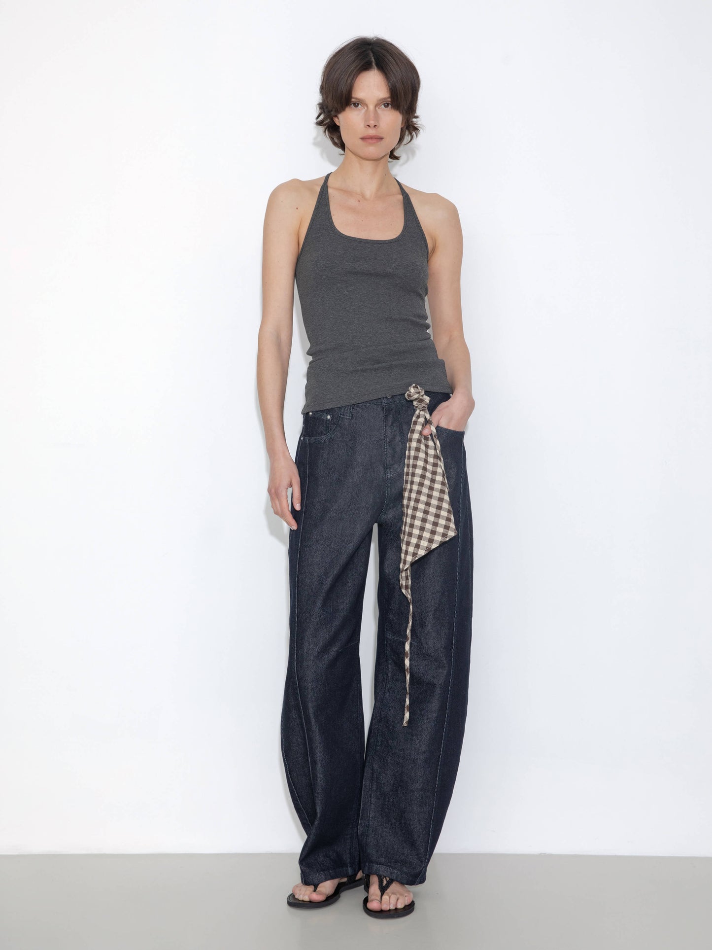 C BY CUBIC Slim-Fit Sleeveless Knit Tank Top
