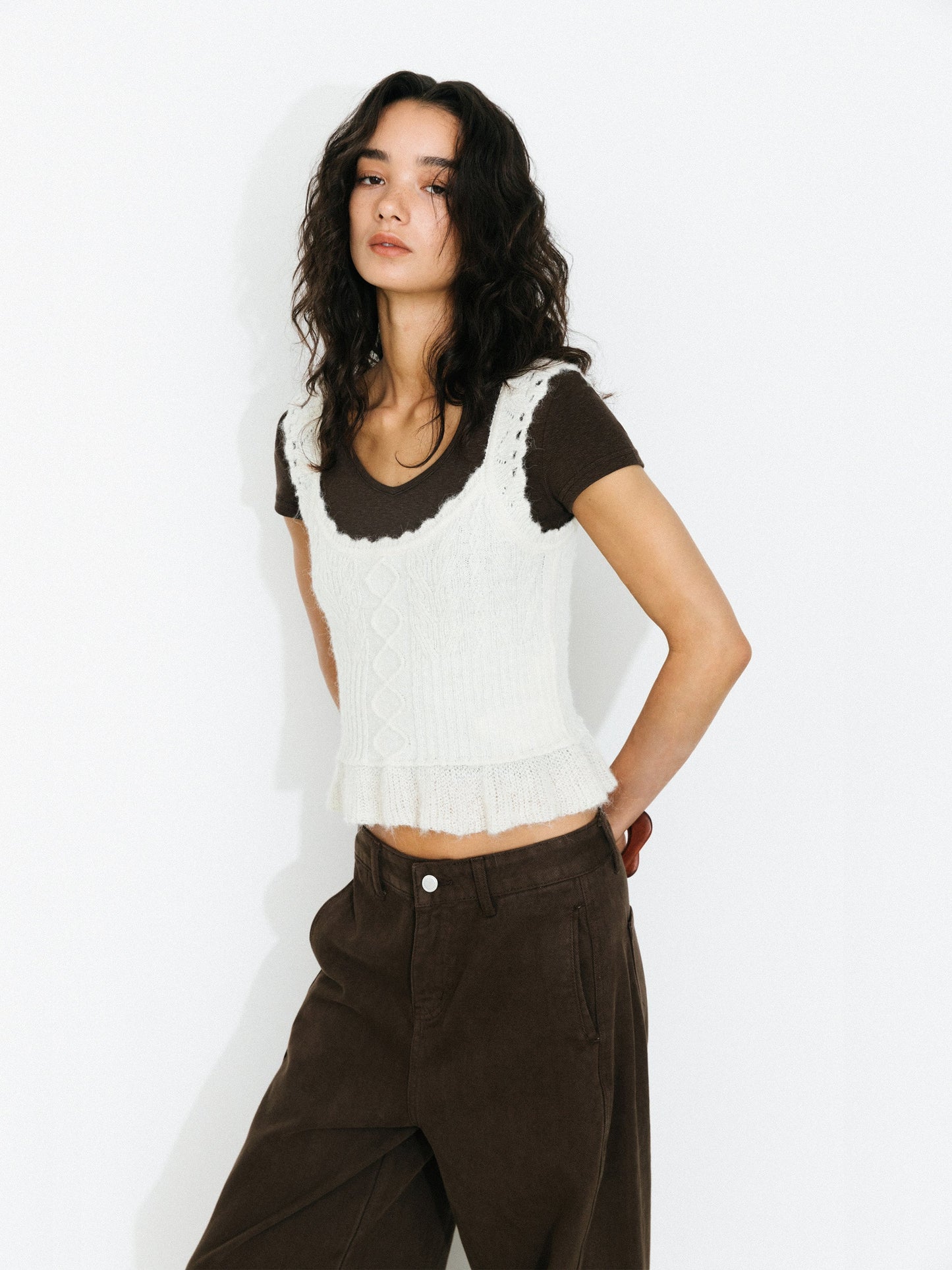 Crochet Knit Cami Top