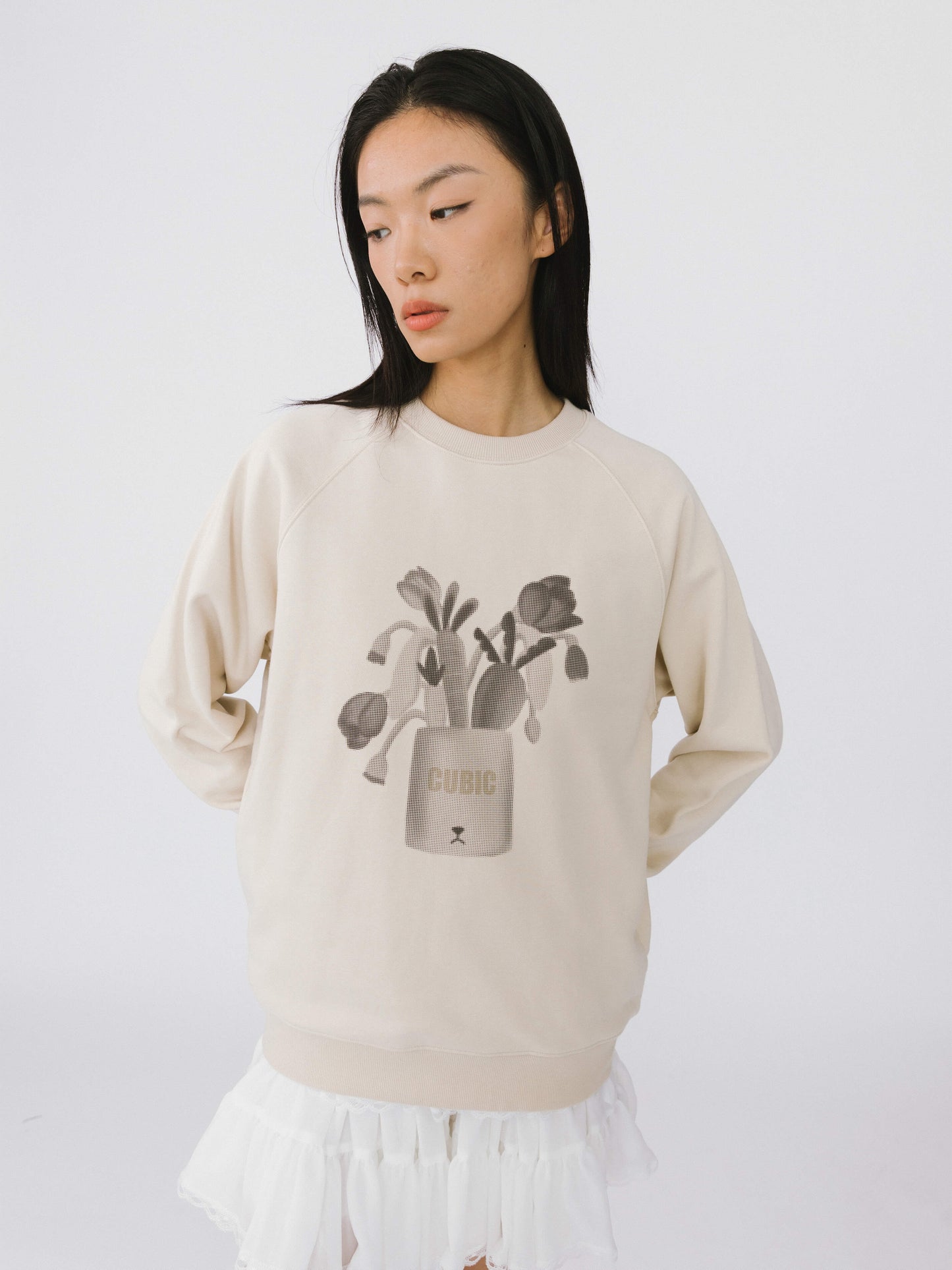 Round Neck Printed Sweatshirt