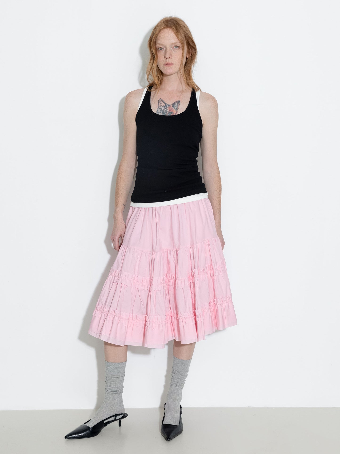 Pure Cotton Ruffle Cake Skirt