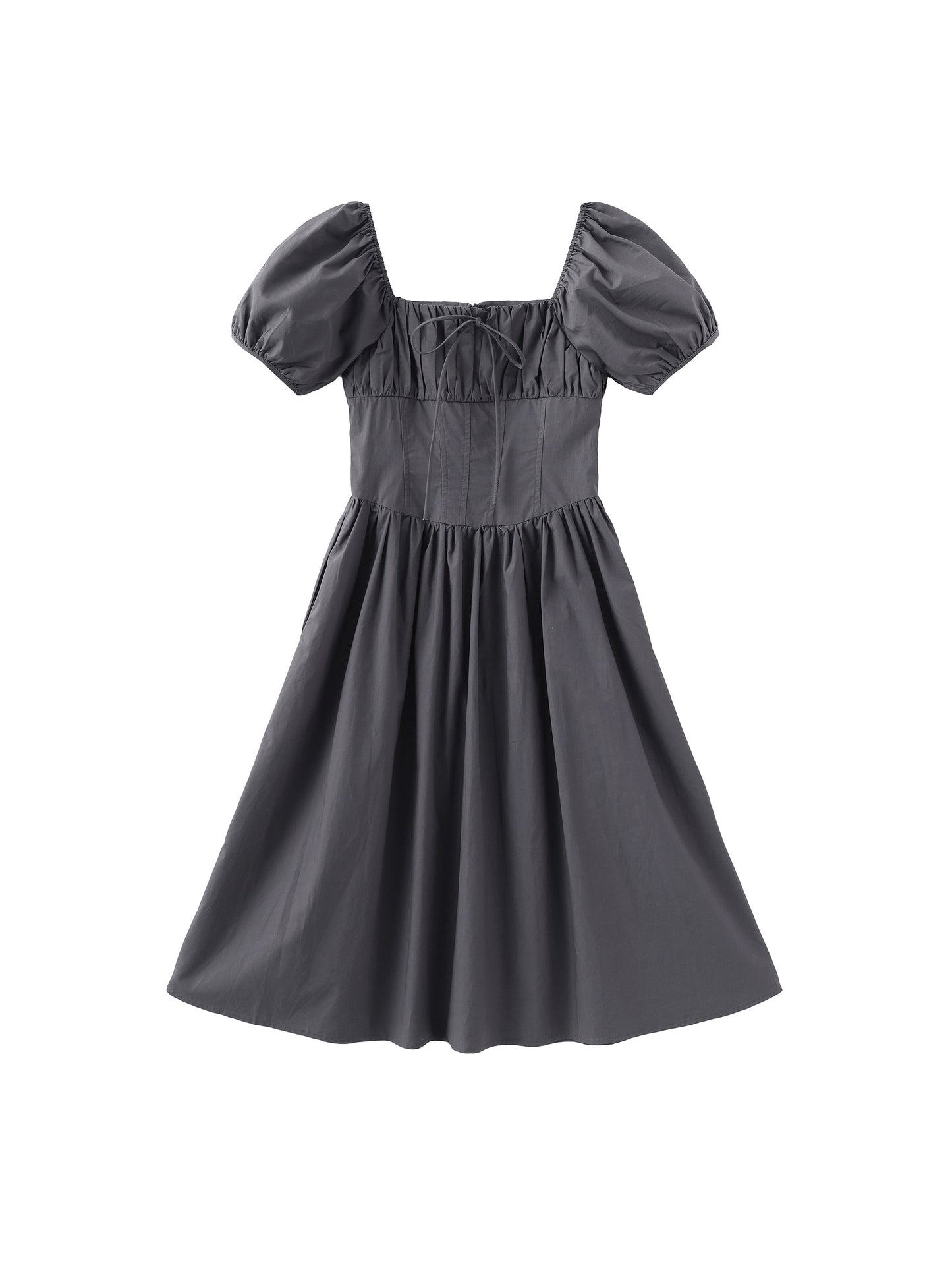 Puff Sleeve Retro Dress