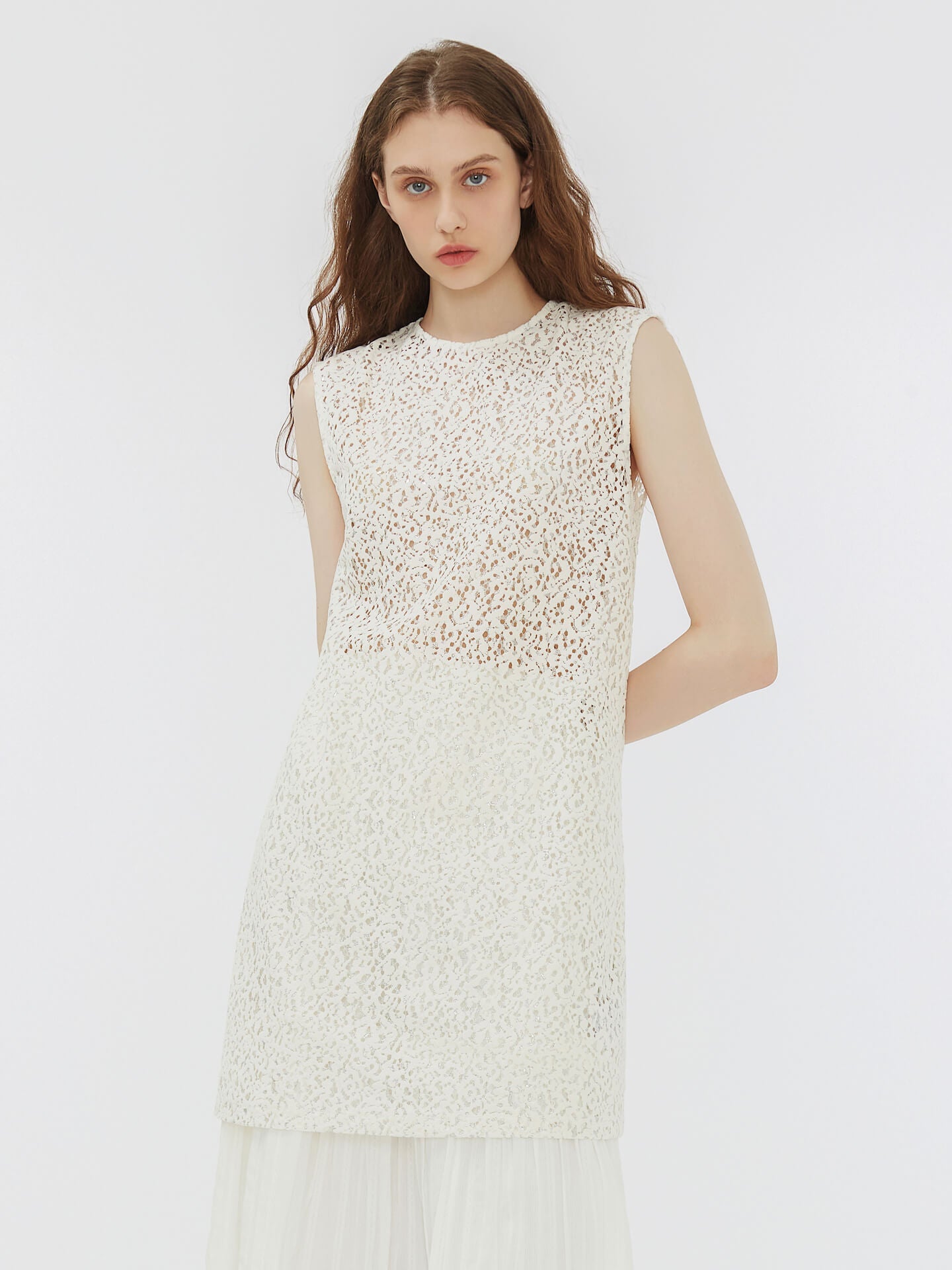 Round Neck Sleeveless A-line Dress