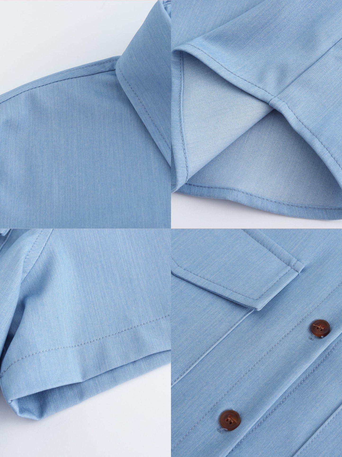 Light Blue Cropped Shirt