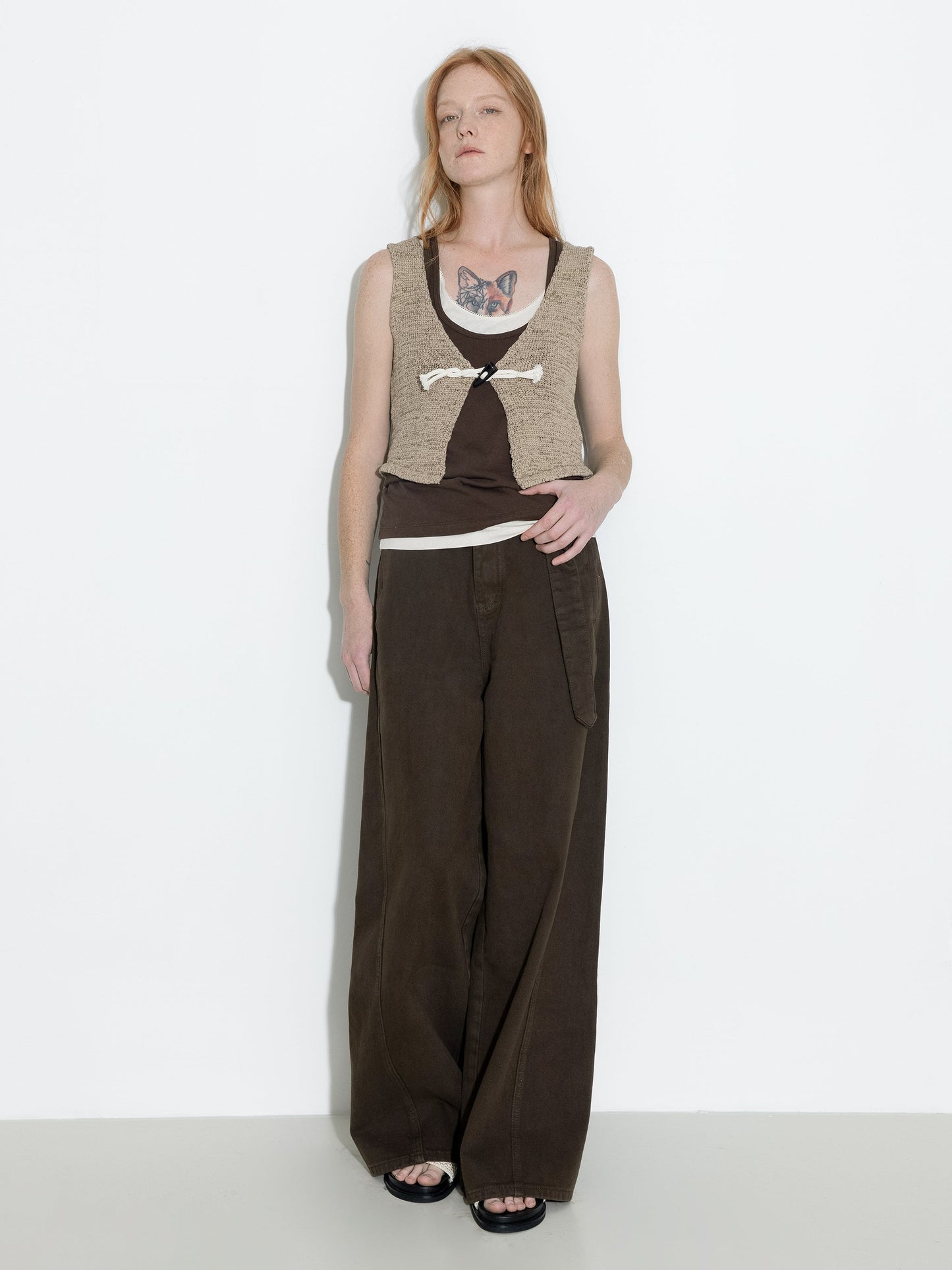 Vintage Toggle Button Knitted Cardigan Vest