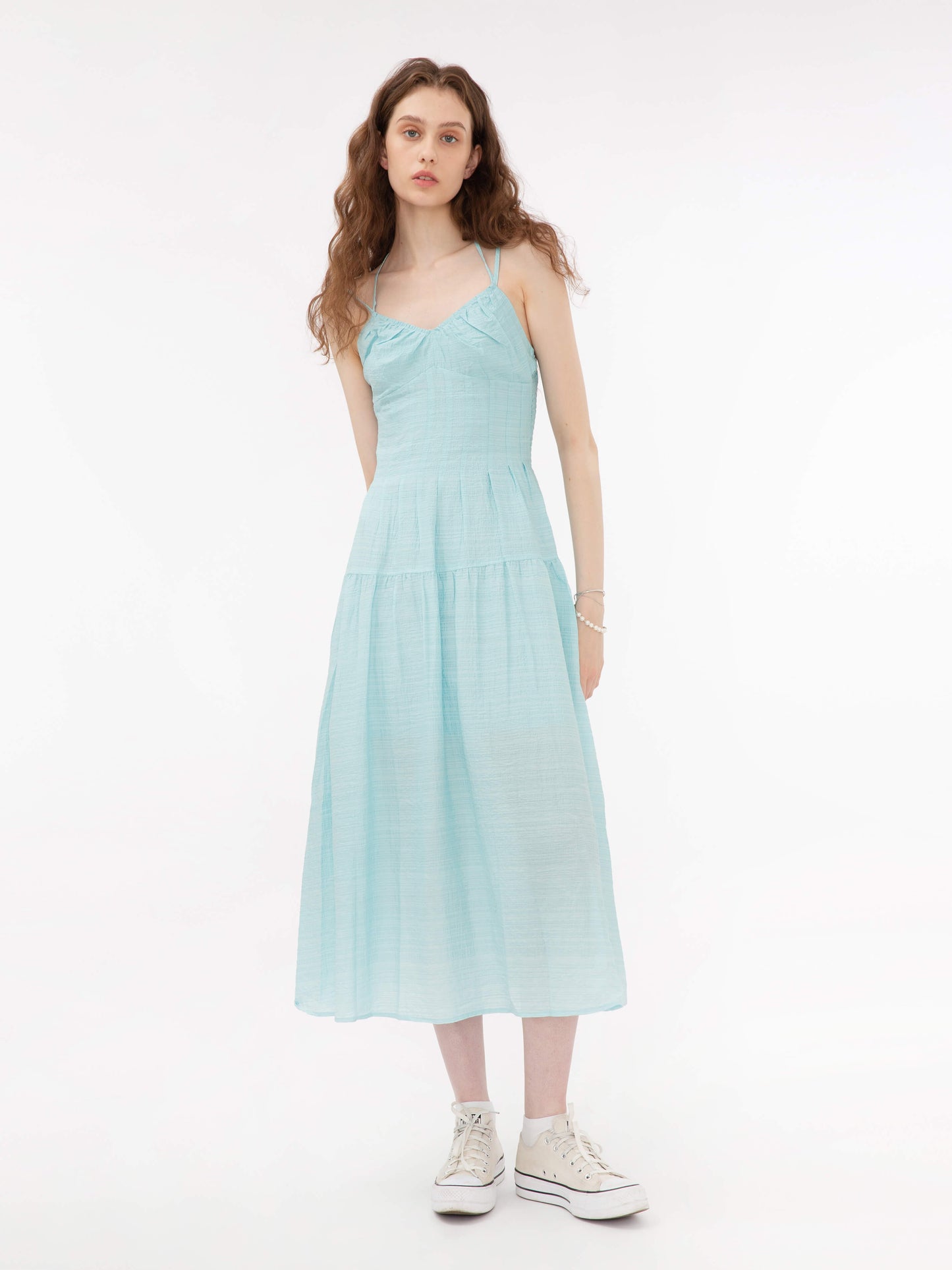 Sweetheart Sheer Midi Dress