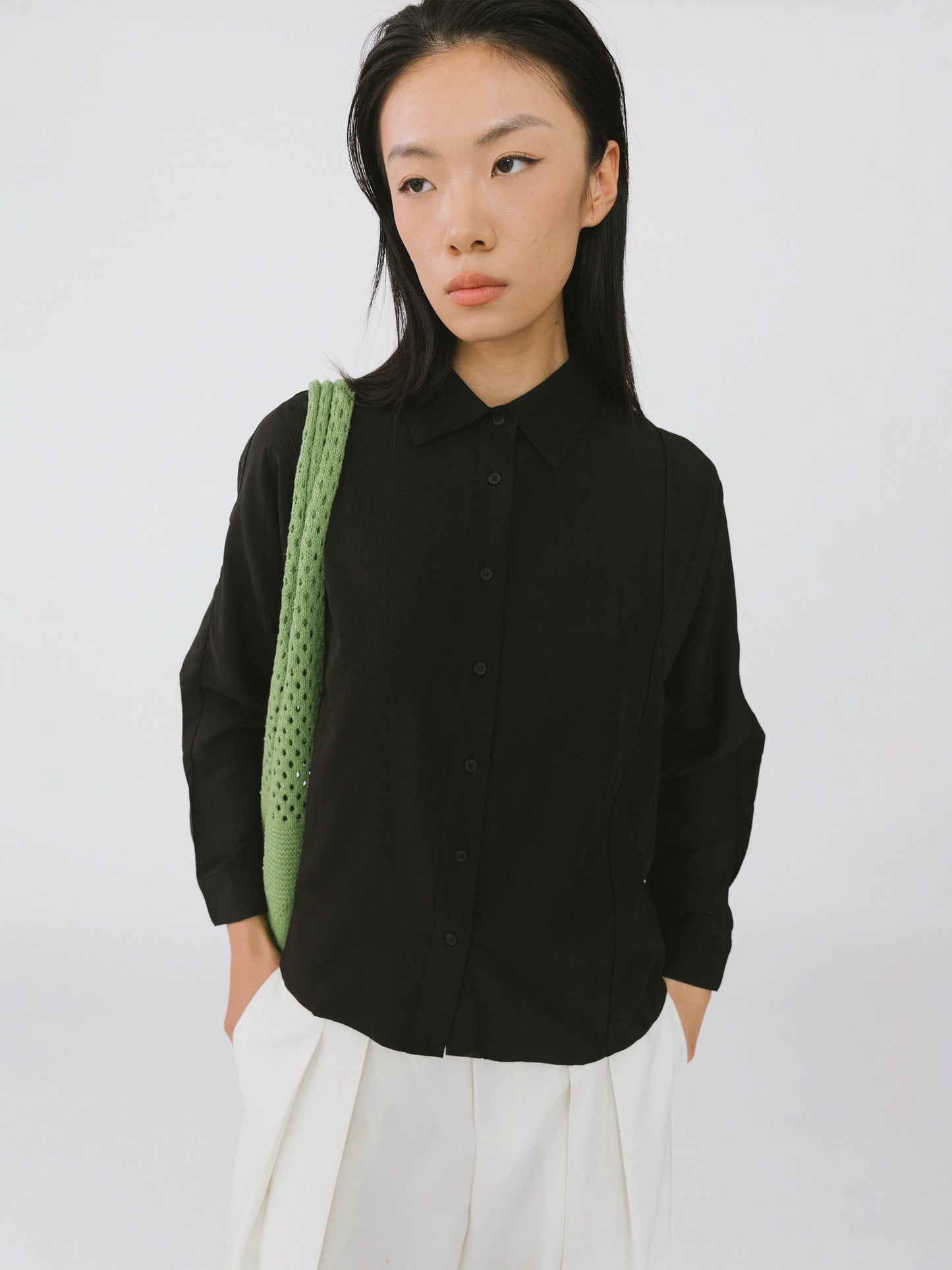 Asymmetric Panelled Shirt