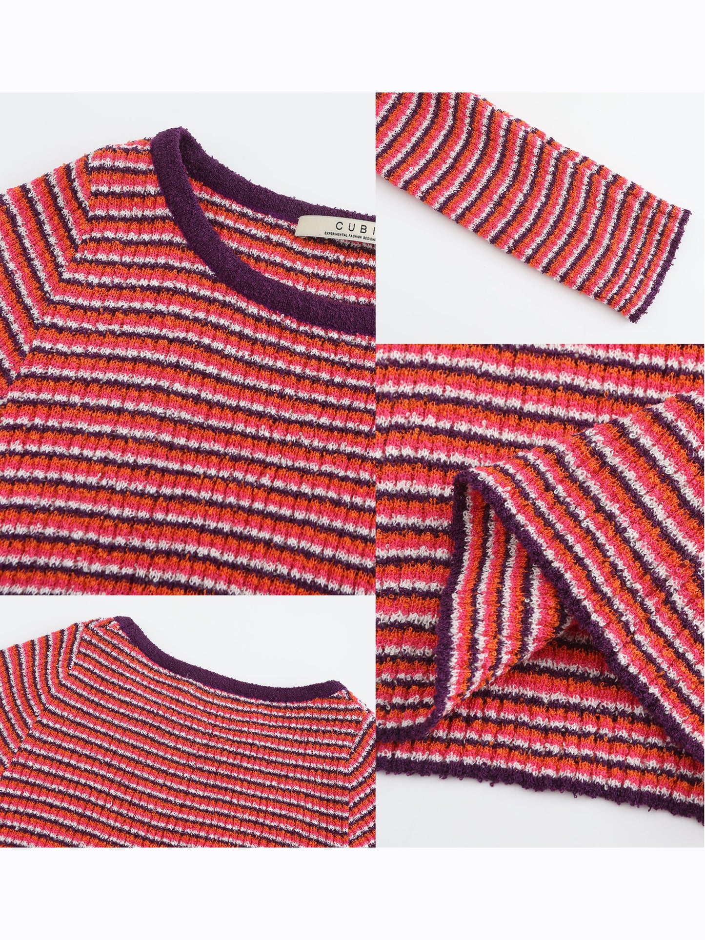 Striped Fitted Long Sleeve Top