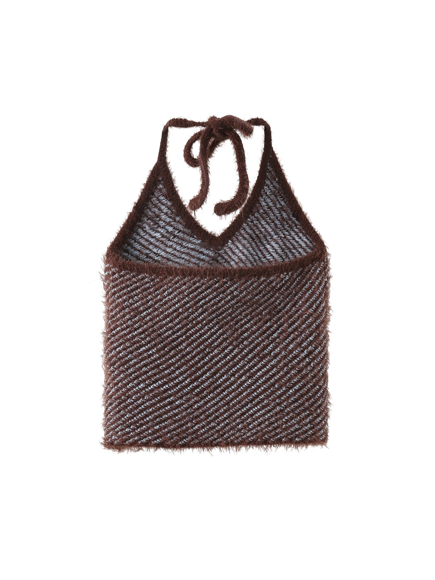 Thin Knit Cropped Halter Top