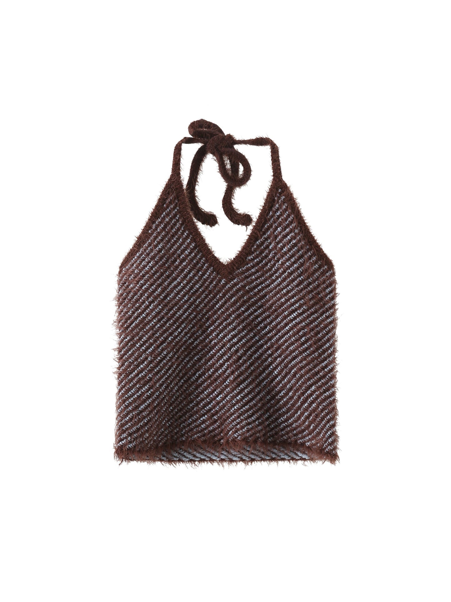Thin Knit Cropped Halter Top