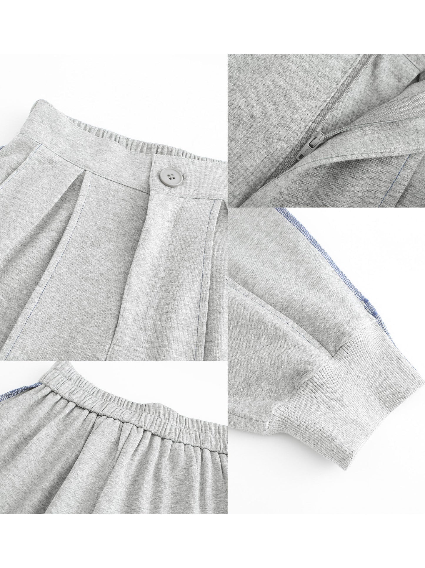 CUBIC Women's High Waisted Cuffed Pleated Pants