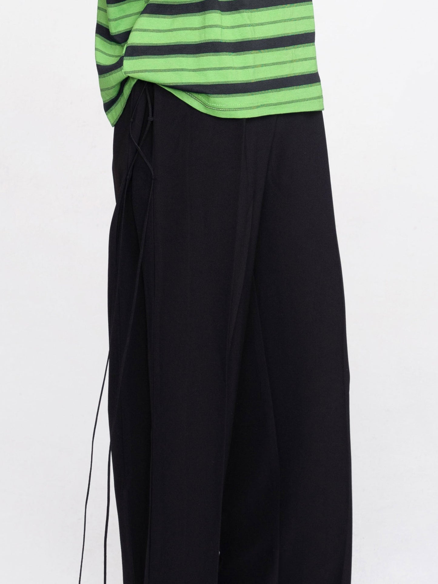 CUBIC Women's Wide Leg Tailored Trousers with Loose Ties