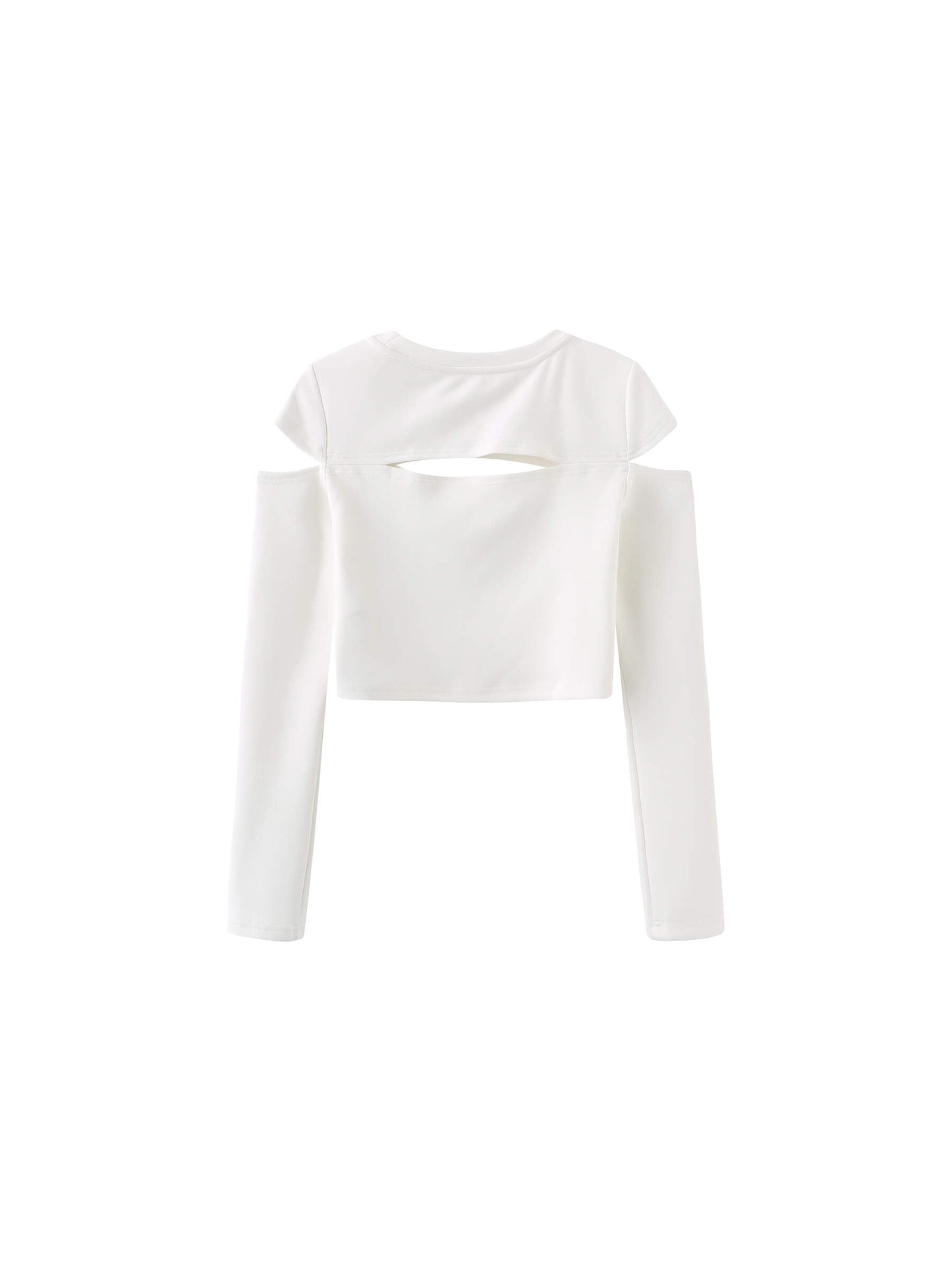 Cut Out Long Sleeve Crop Top