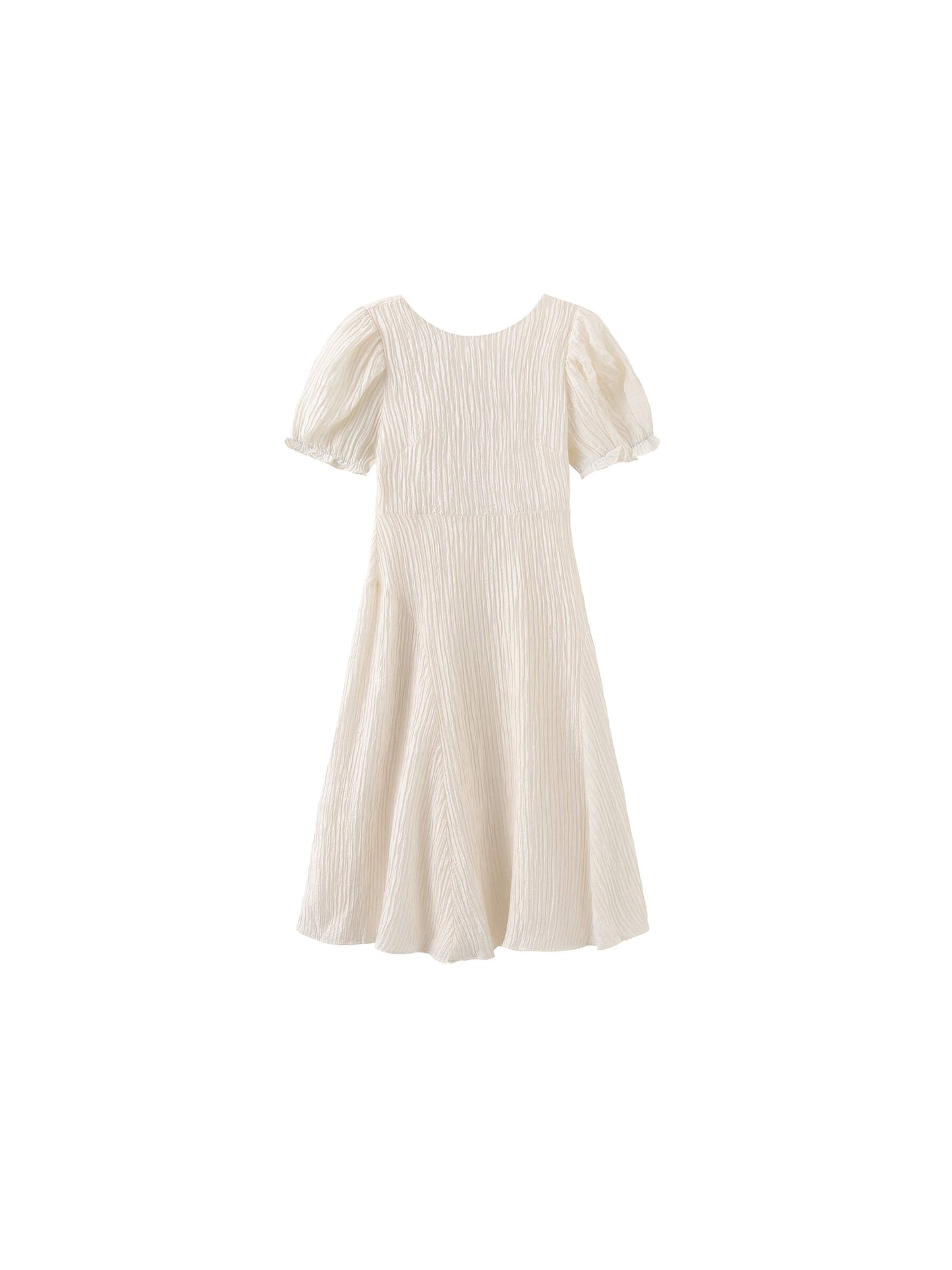 Open Back Pleated Midi Dress
