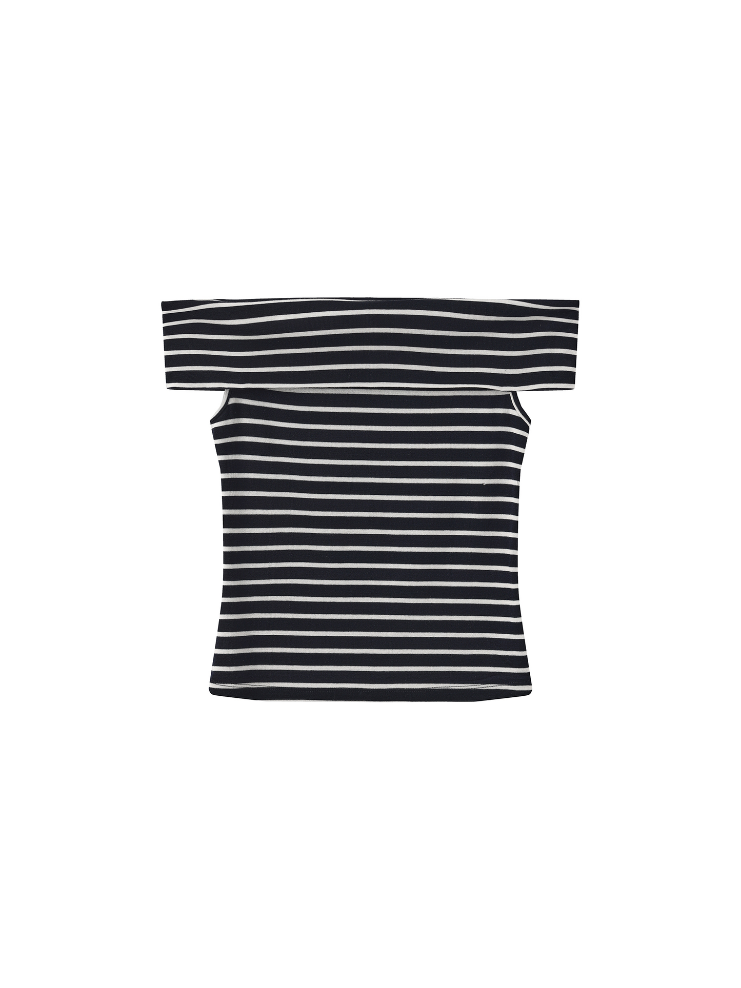 Striped Off-Shoulder Short-Sleeve Top