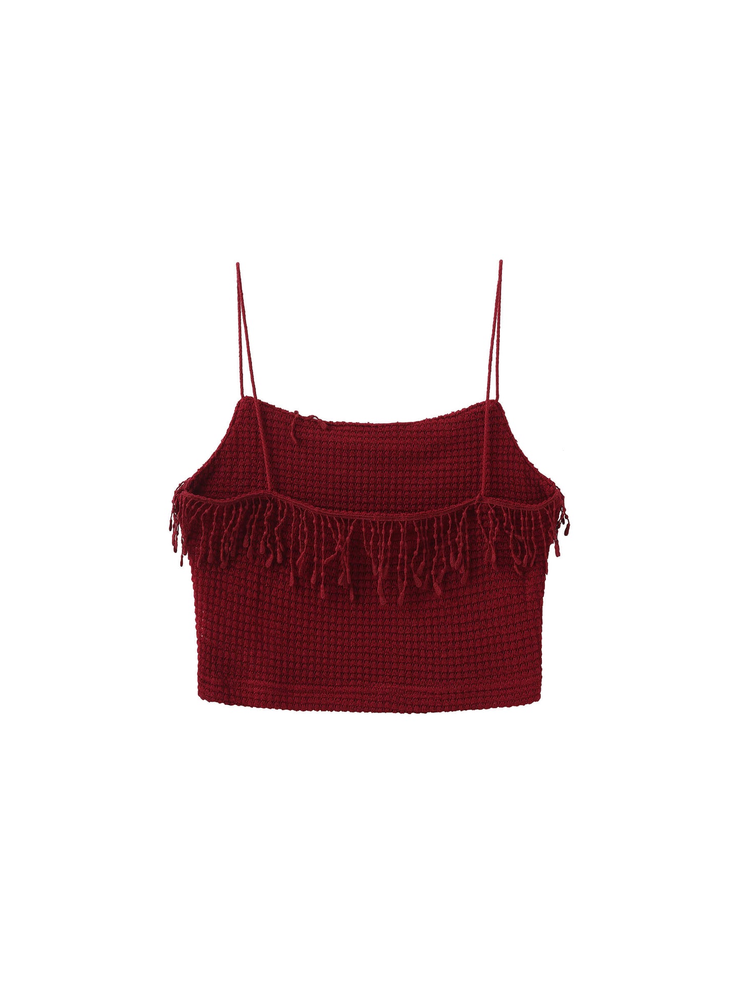 Cropped Tassel Trimmed Cami Top