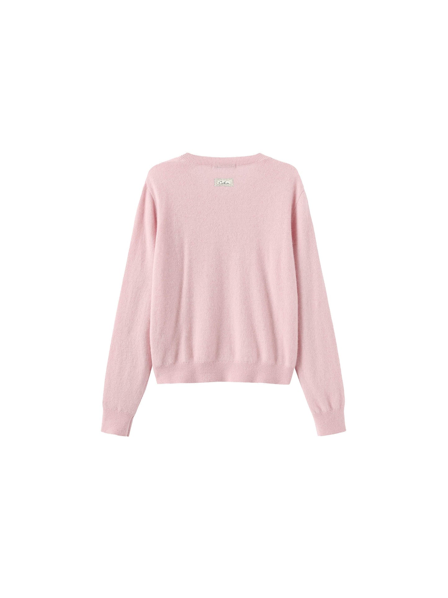 Lace Trim Knit Wool Cardigan
